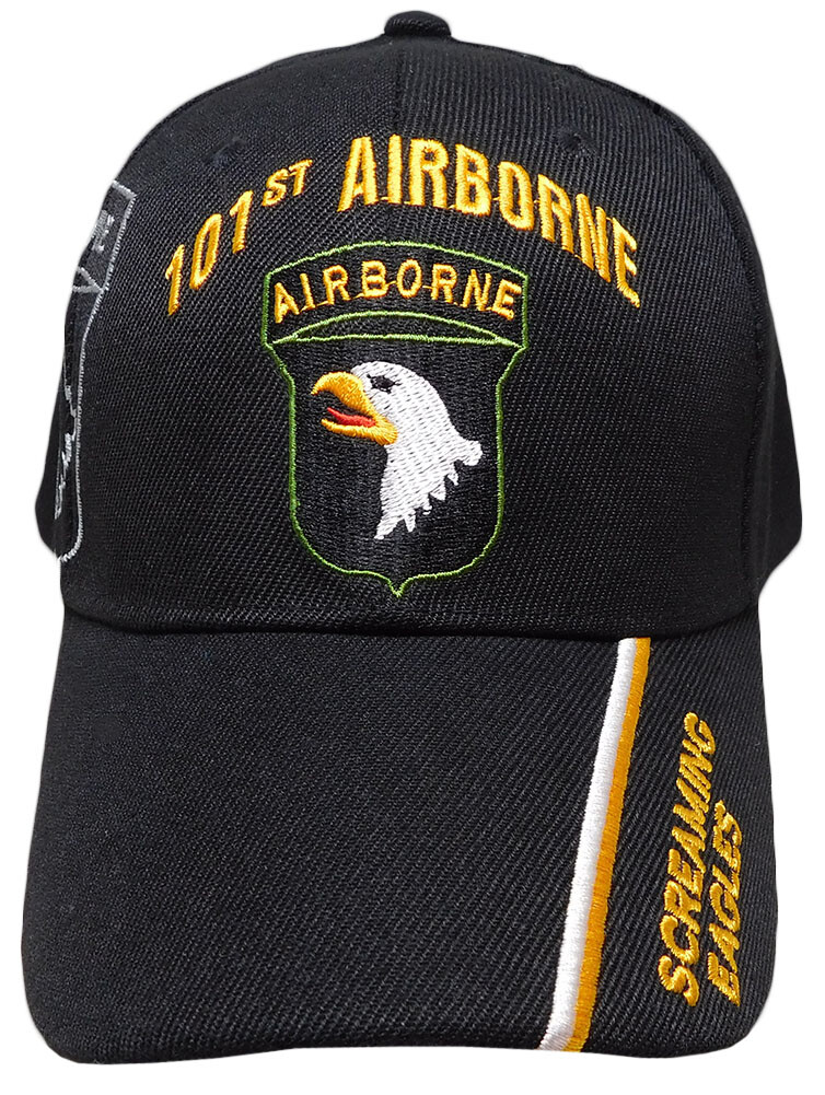 US Army 101st Airborne Screaming Eagles Shadow Black Embroidered Cap Hat T1