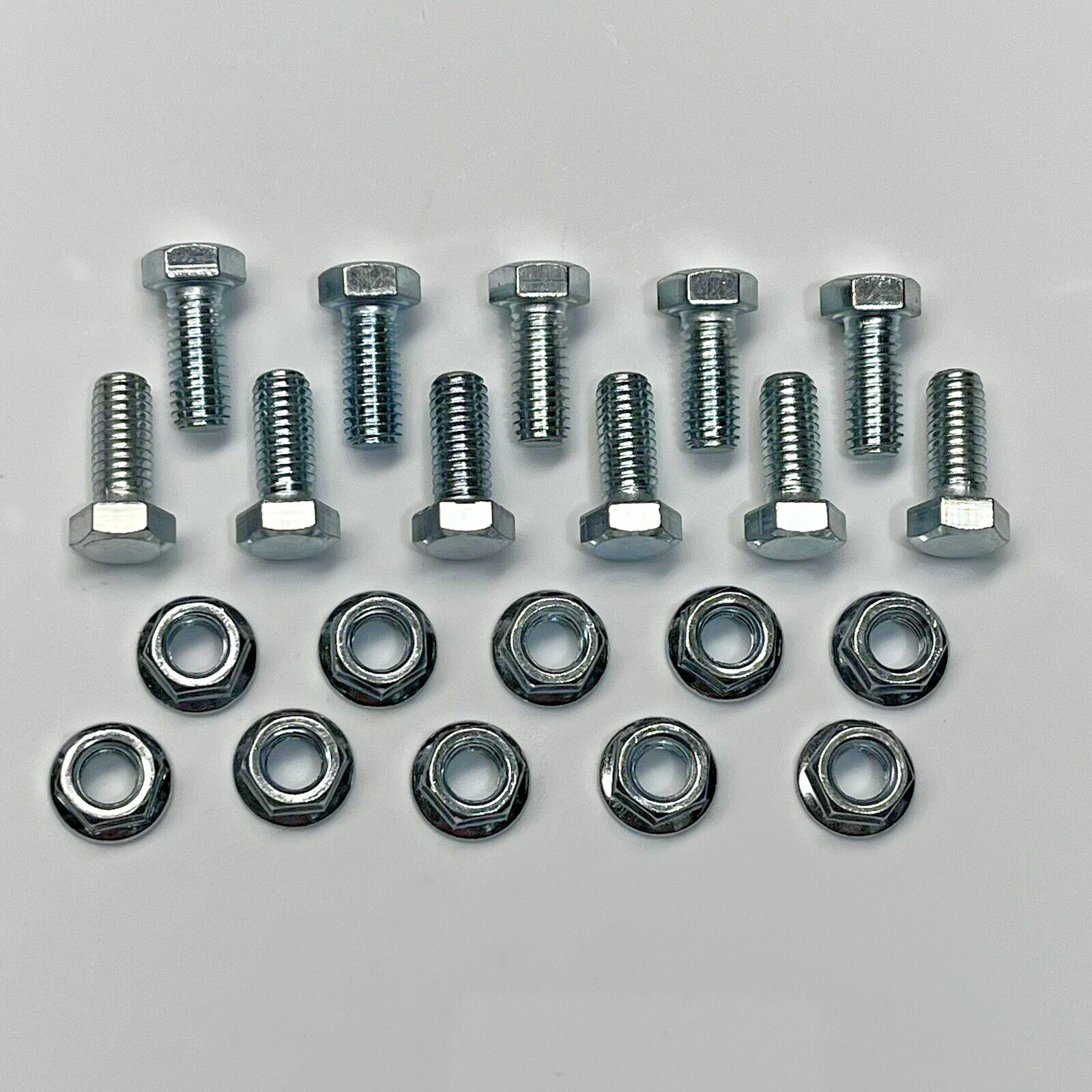 10 Pack Nuts & Bolts Garage Door Hardware Hex Bolt  Serrated Flange Nut 3/8"-16