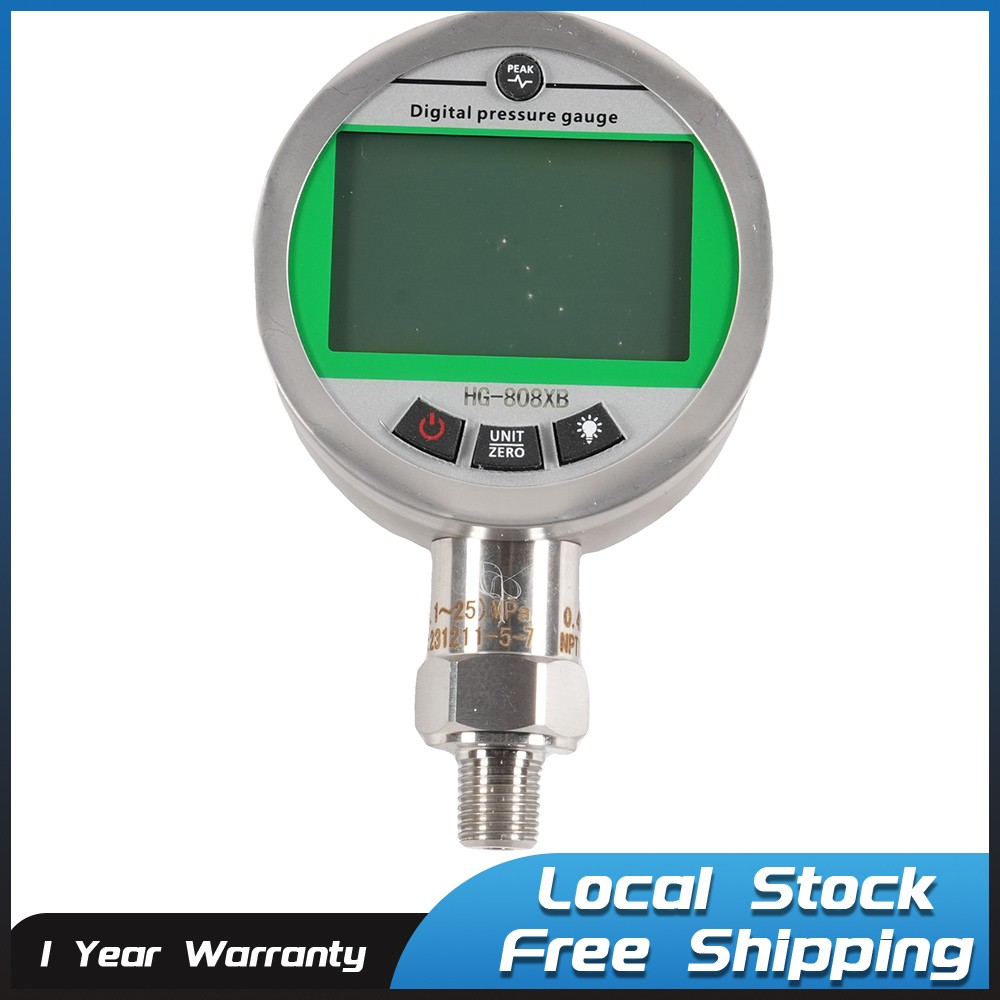 Digital Pressure Gauge -0.1-10MPA/1450PSI Pressure Gauge with NPT1/4 Interface