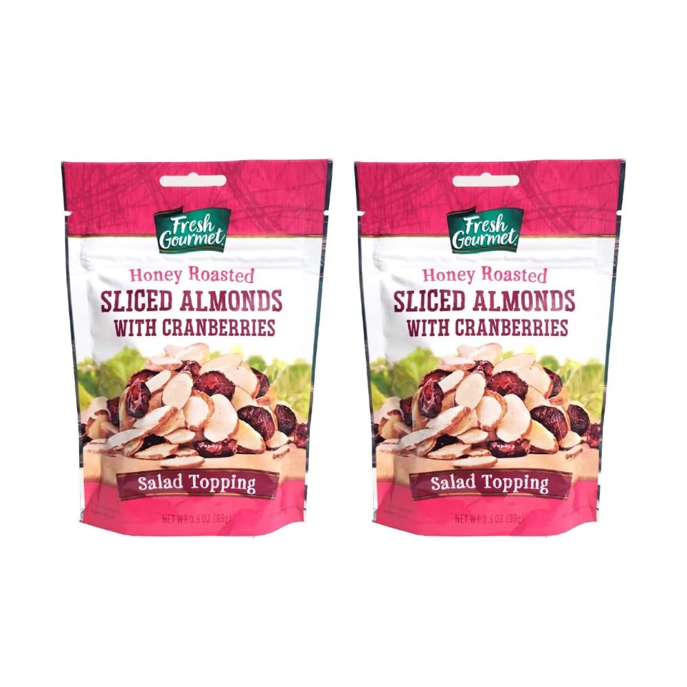 Fresh Gourmet Honey Roasted Sliced Almonds & Cranberries