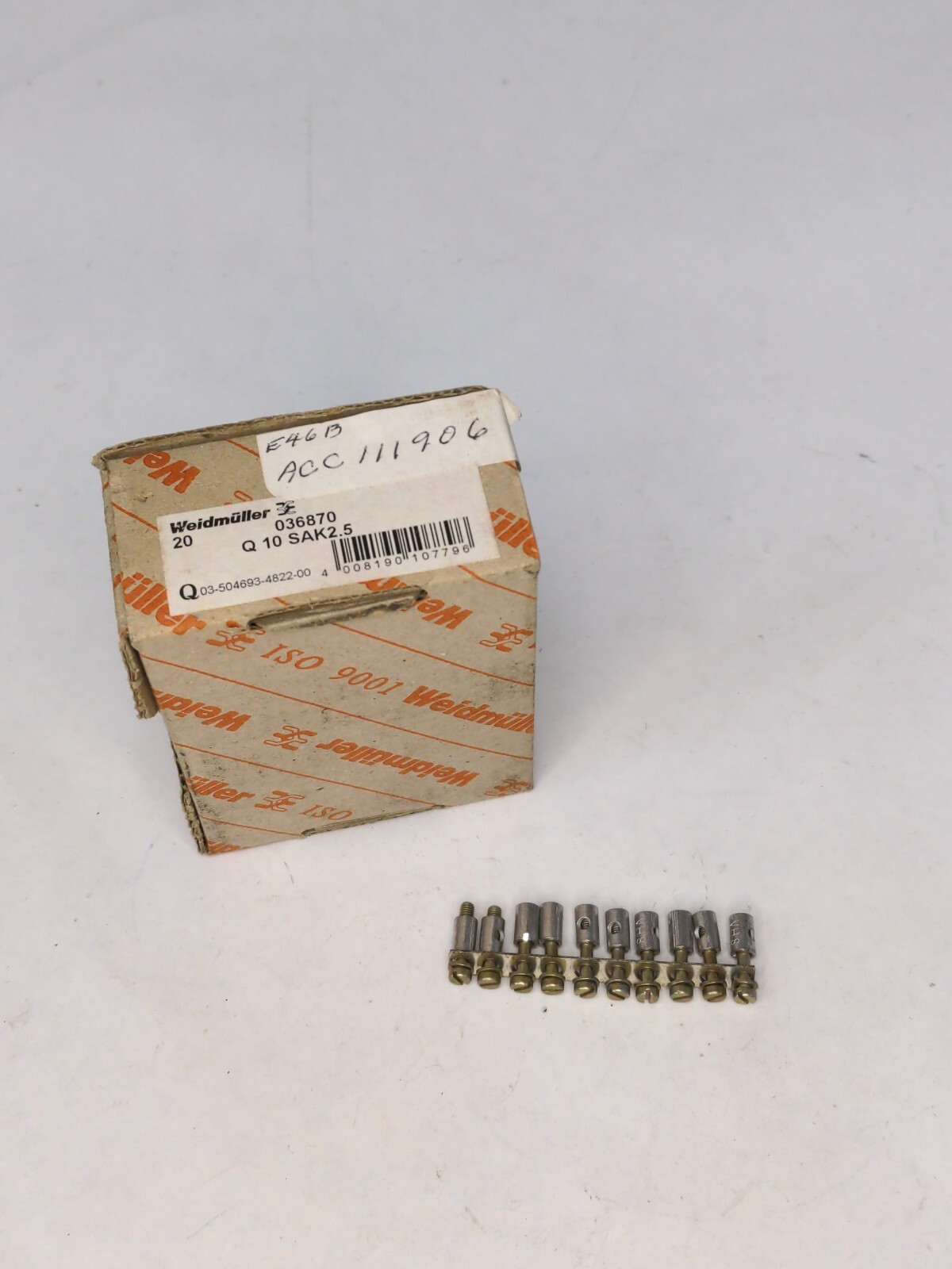 WEIDMULLER 036870 Q 10 SAK2.5 SCREW BRIDGE