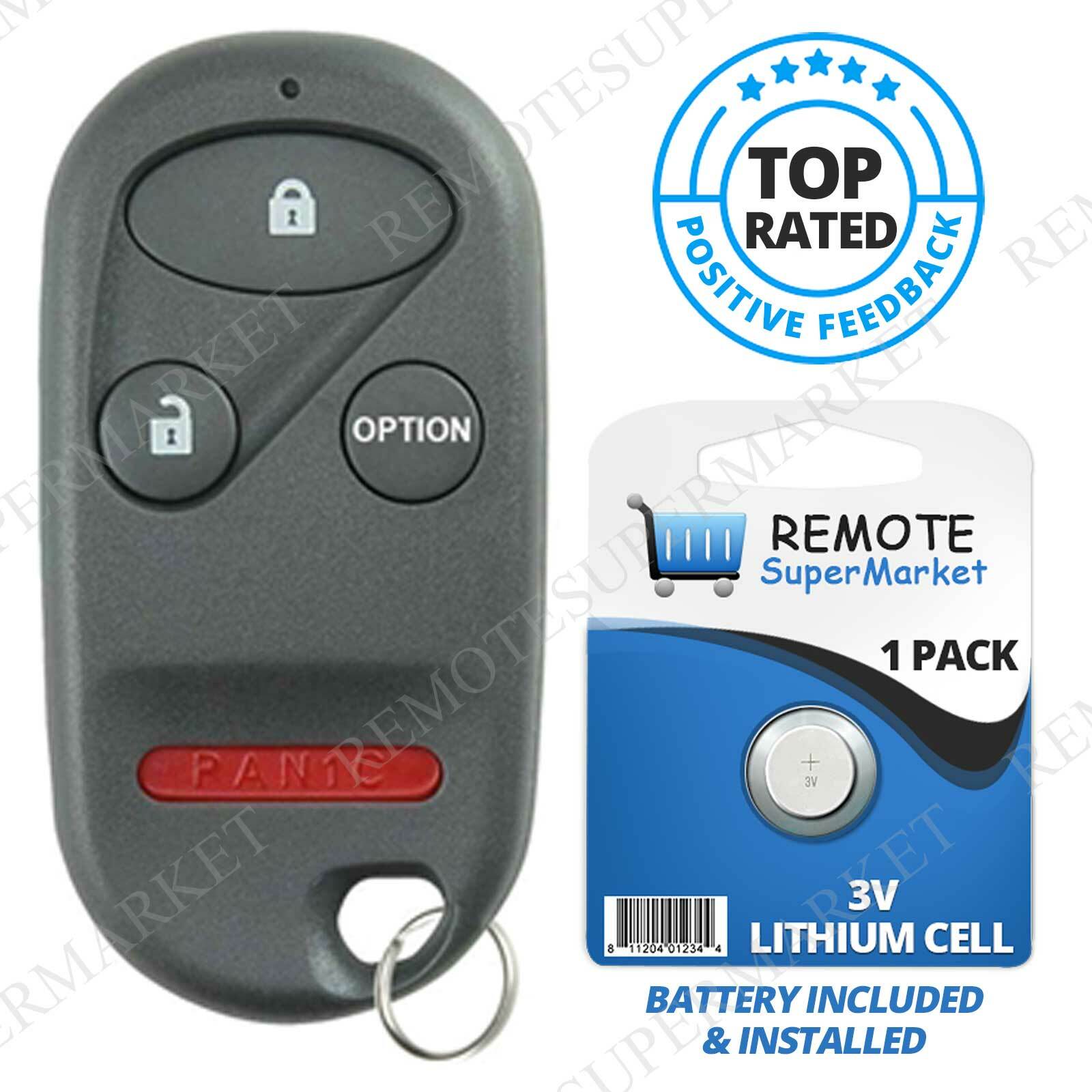 Replacement for Honda 1996-2002 Accord 1996-2000 Civic Remote Car Key Fob