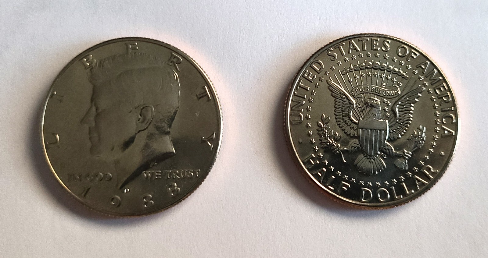 1988-D Kennedy 50cent Half Dollar Coin Uncirculated BU from Mint Set.