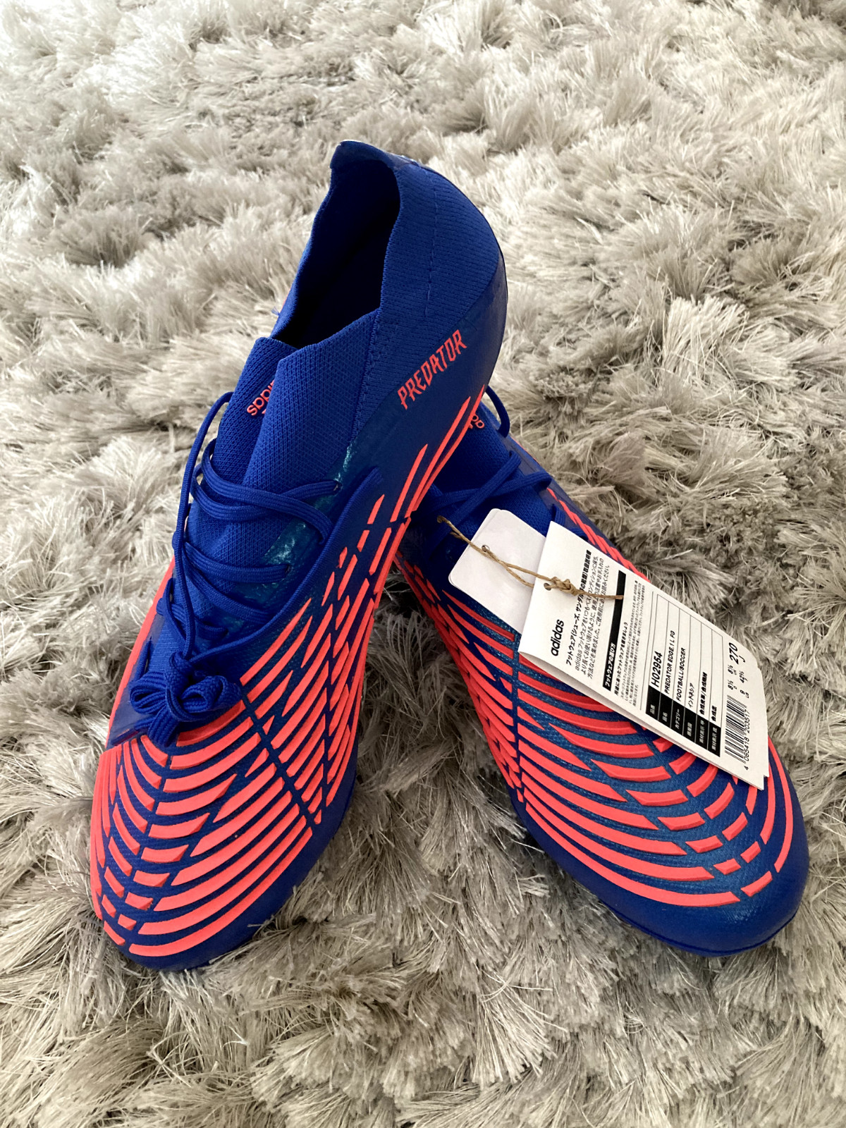 Adidas Men PREDATOR EDGE.1 L FG Soccer Cleats Football Blue H02954 Size 9-10.5
