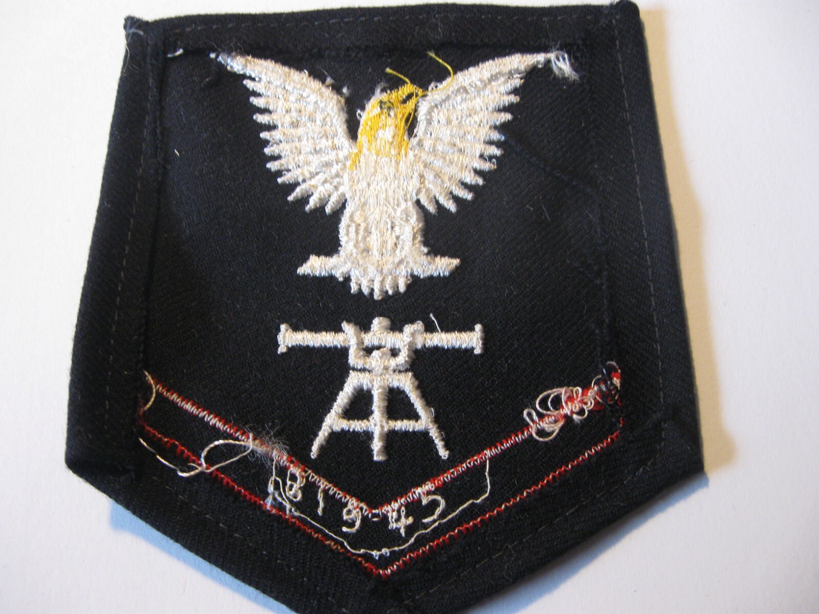 WWII 1945 dated US Navy Rate Fire Control Tech 3rd Class Petty Officer Patch