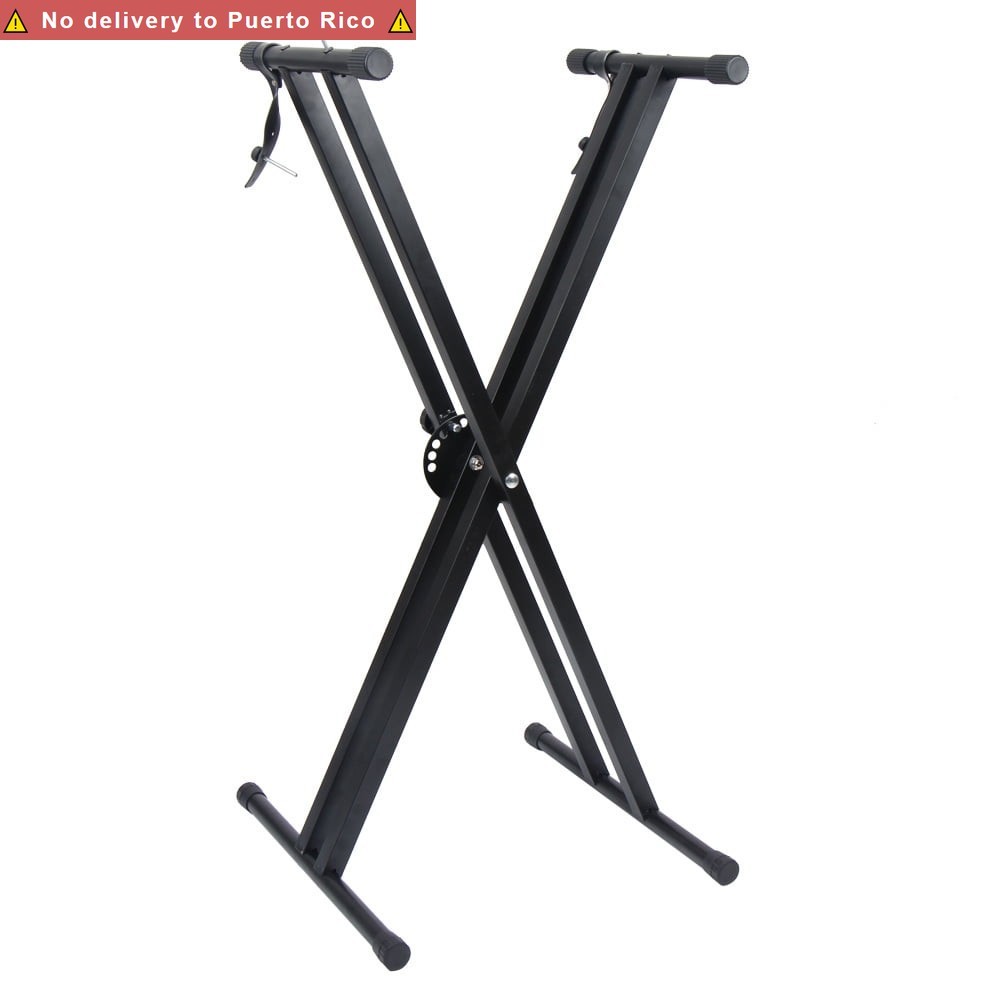 Dual-tube X-Shape Keyboard Stand Black