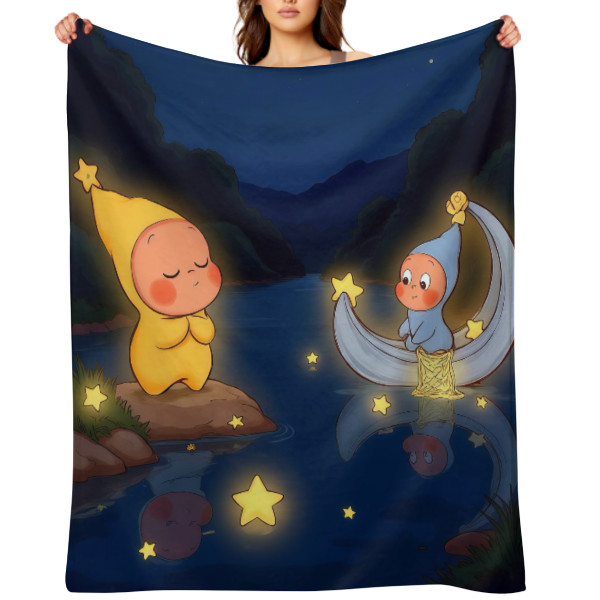 Twinkle Twinkle Large Sublimation Front Print Flannel Throw Blanket P181