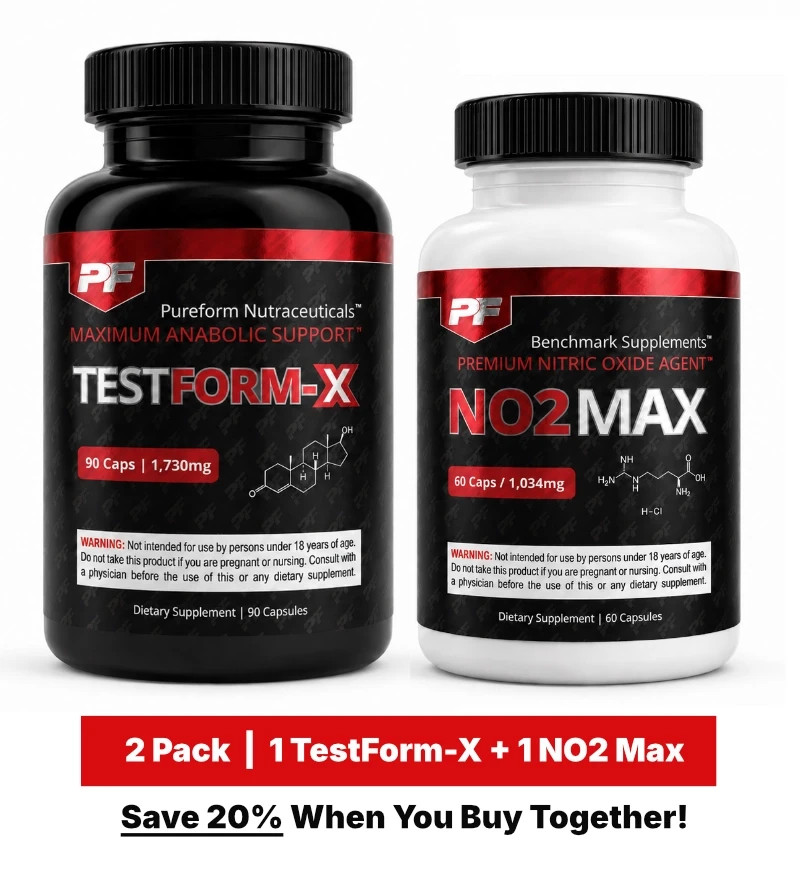 TestForm-X (New Formula) + NO2 Max (1 of each) -  Save 20% with Combo!
