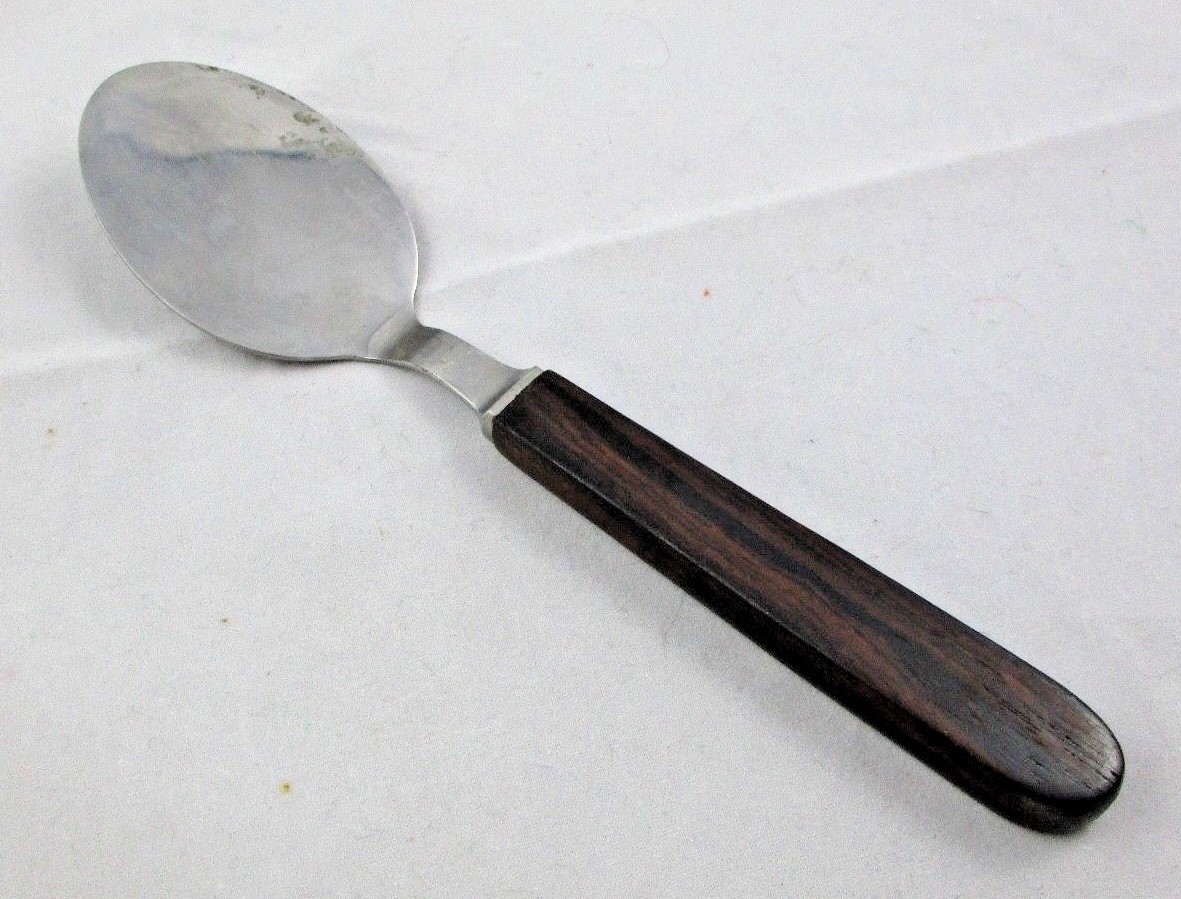 Universal Steel Company DENMARK Mid-Century Pie Server Wood Handle