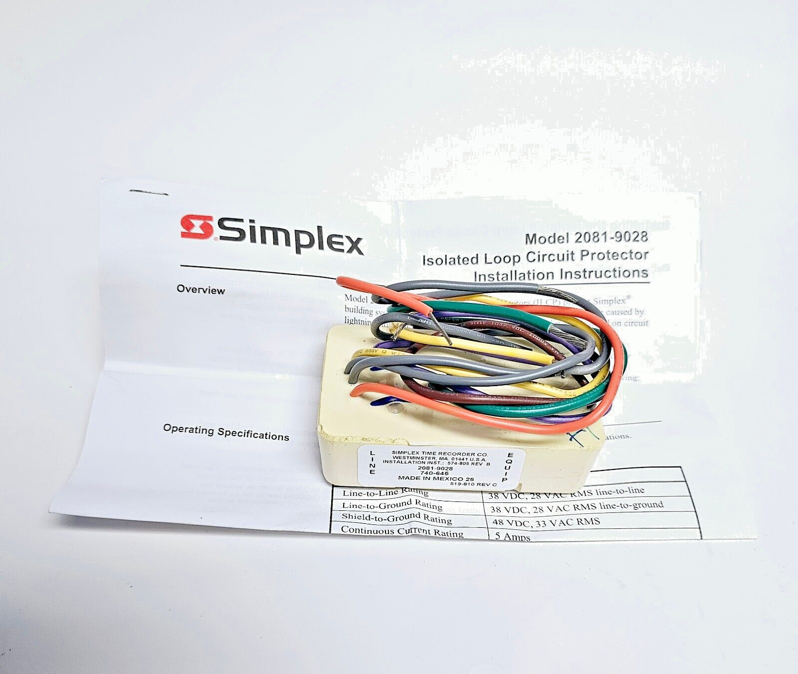 Simplex 2081-9028 Isolated Loop Circuit Protector NEW (Open Box)