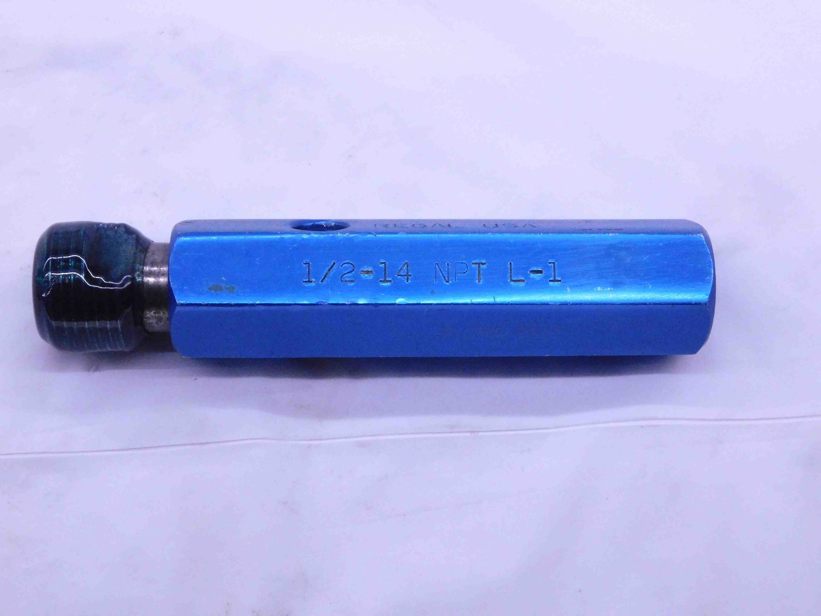 1/2 14 NPT L1 PIPE THREAD PLUG GAGE .5 .50 .500 .5000 N.P.T. NATIONAL TAPER