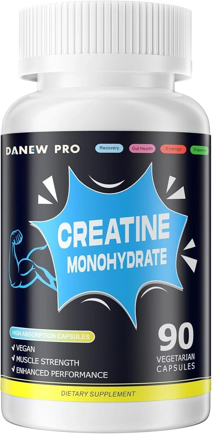DANEW Pro Creatine Monohydrate 2500mg Capsules, 90 Count