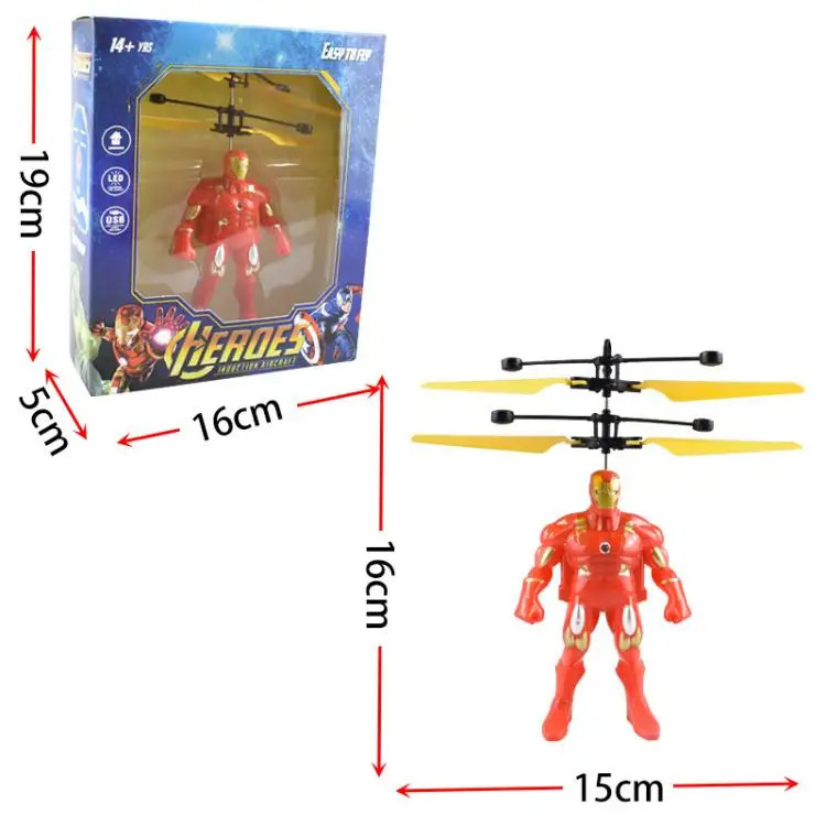 Marvel Avengers Gesture Control Hover Drone LED Flying Toy for Kids