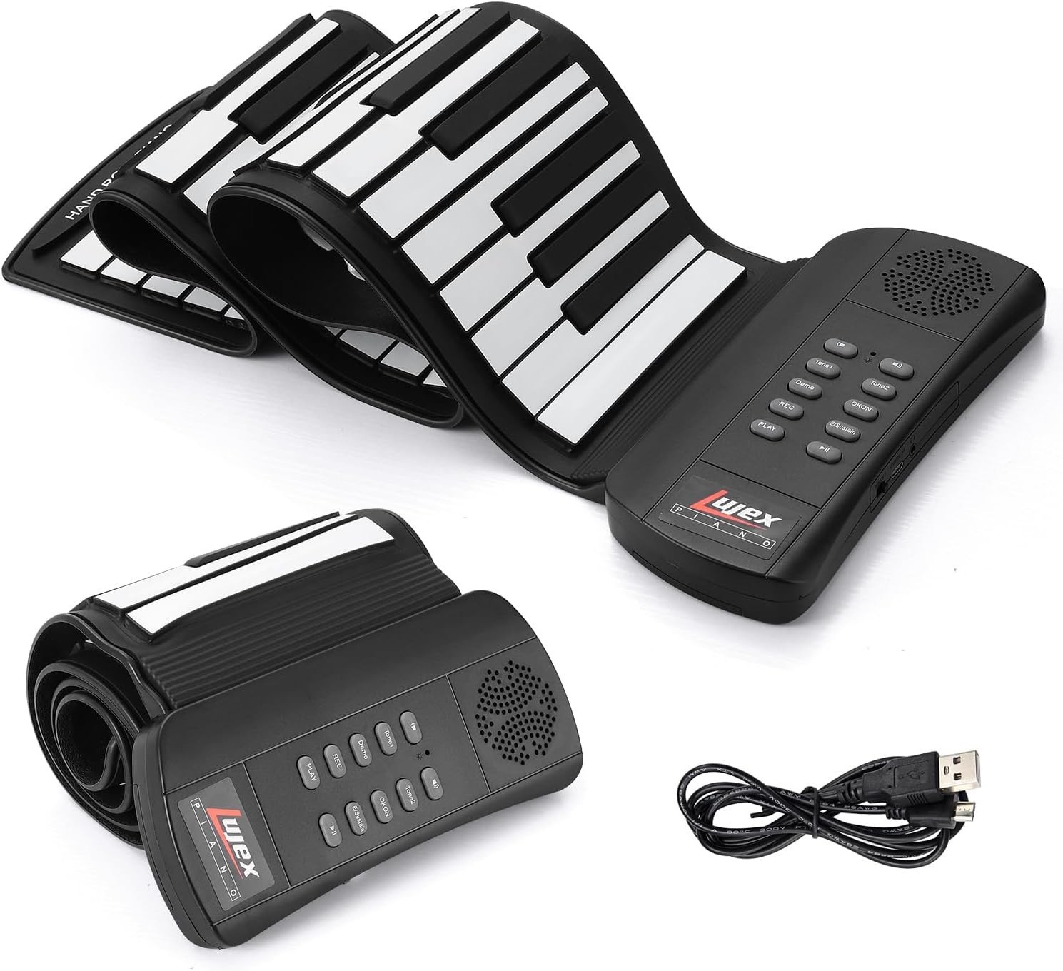 Roll Up Piano Portable Silicone Keyboard Perfect for Beginners Safe Material 61