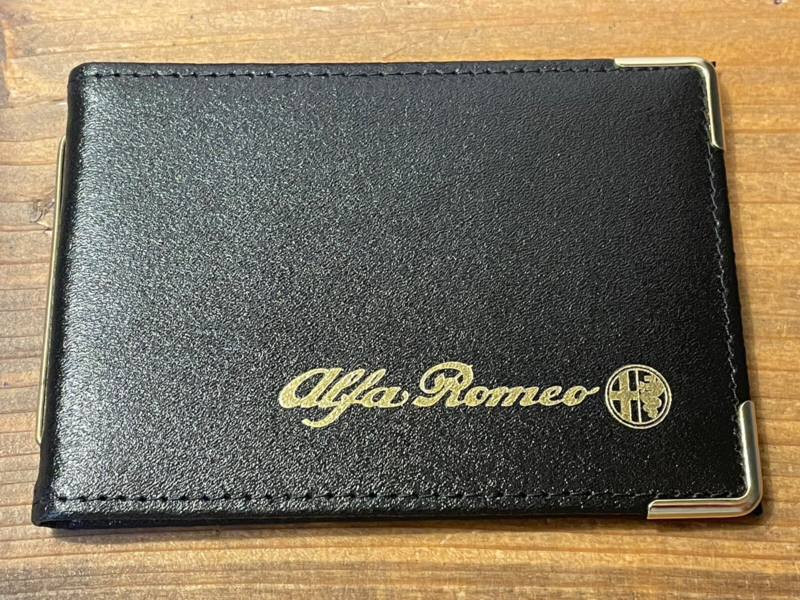 ALFA ROMEO Card Holder Wallet REAL LEATHER RARE Made England CHRISTMAS PRESENT