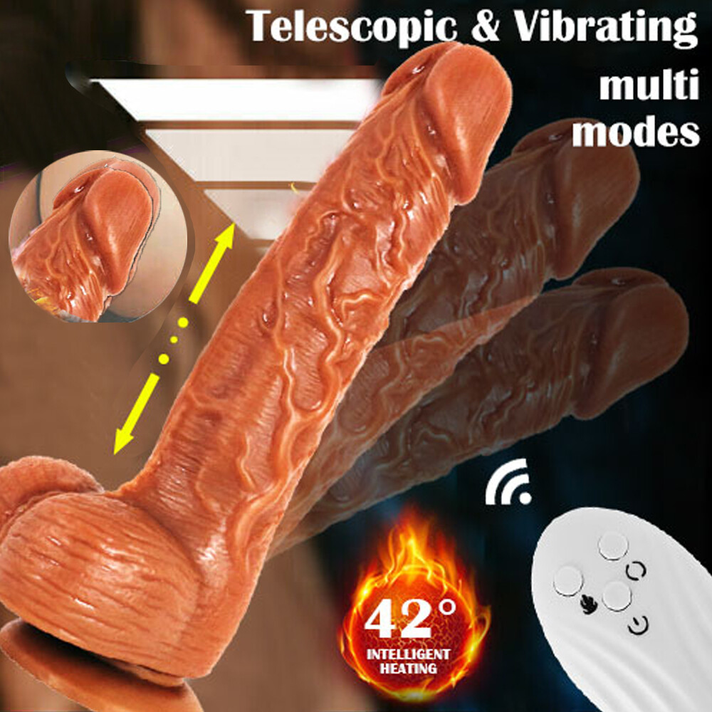 4IN1 XL Dildo Vibrator with 8 Thrusting Heating 8 Rotating Sex Toy for woman