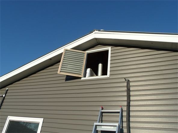 24" WIDE X 30" TALL HINGED ALUMINUM GABLE VENT WITH WHITE ENAMEL FINISH