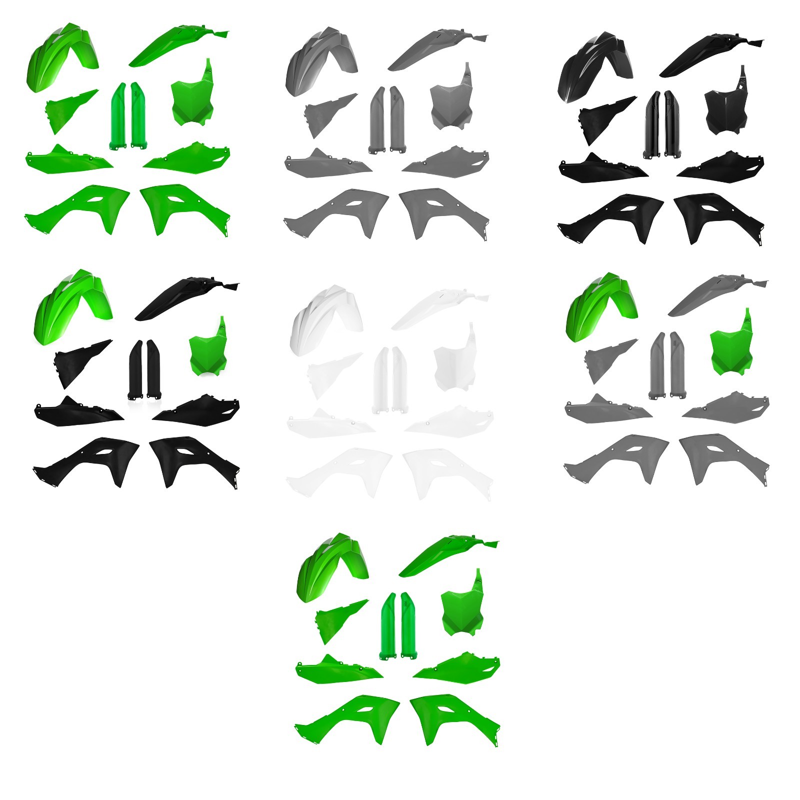 Acerbis Full Plastic Kit fits 2025+ Kawasaki KX250 & 2024+ KX450 KX450X