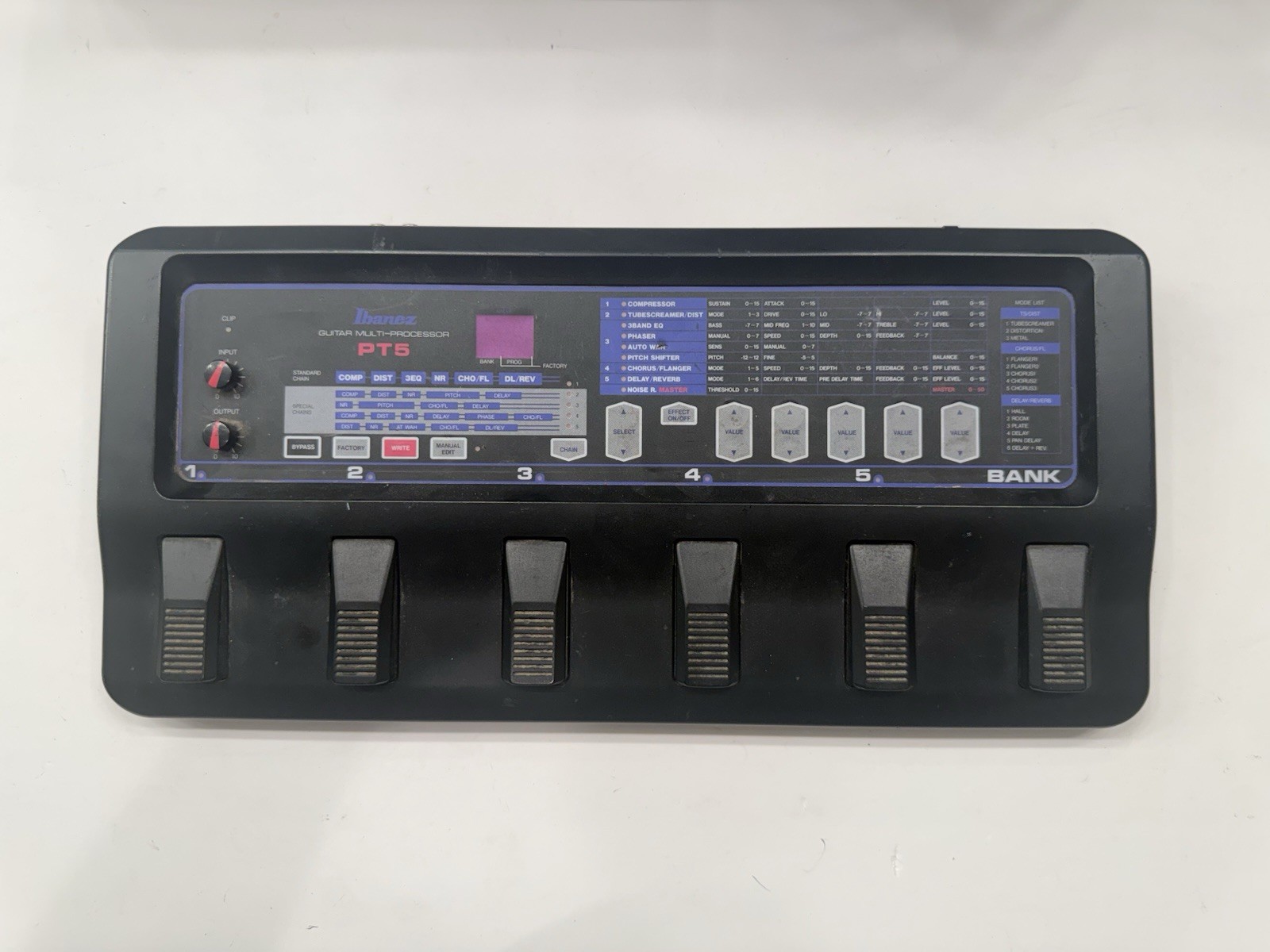 *For Parts/Repair* Ibanez PT5 Guitar Multi Effects Processor Vintage Pedal