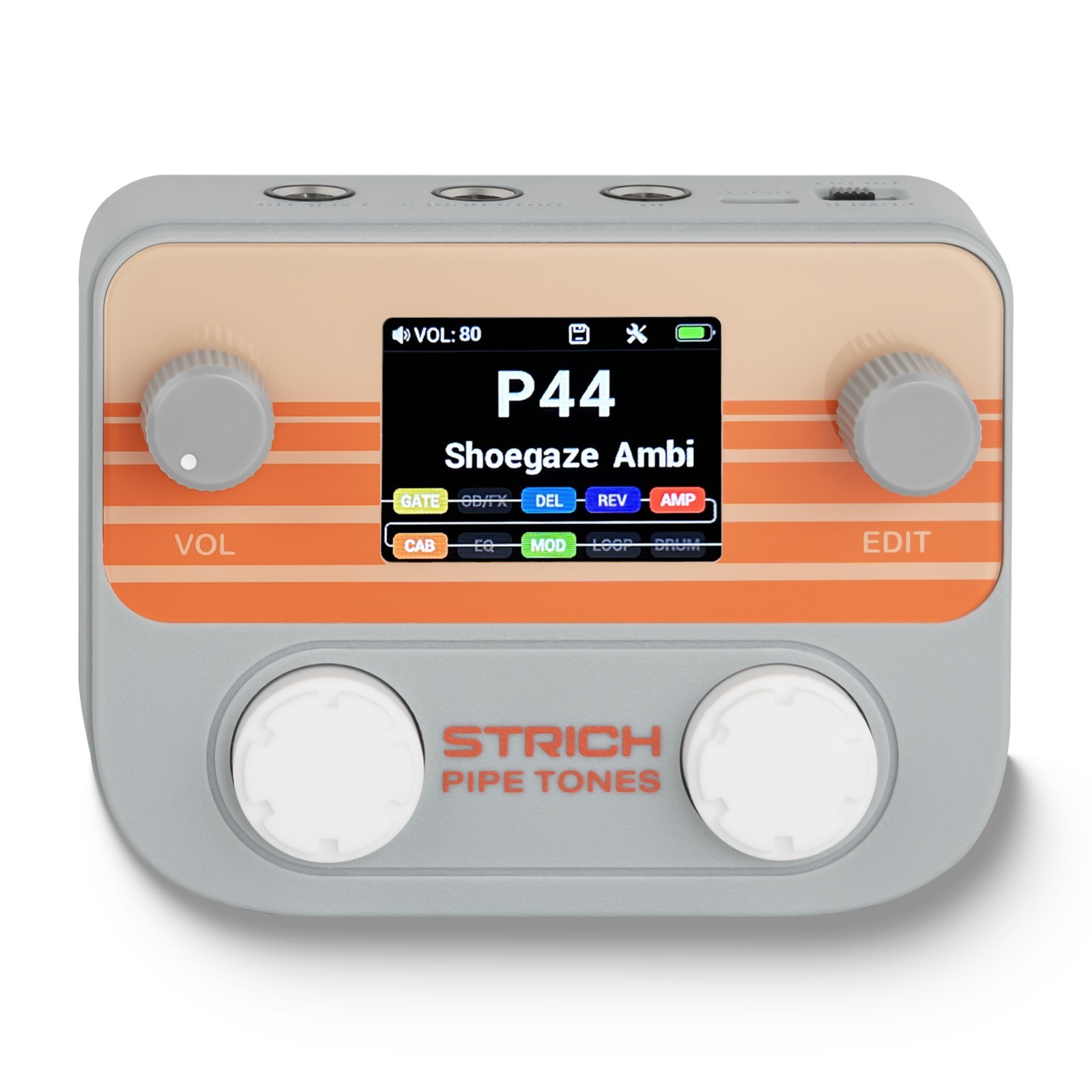 STRICH Pipe Tones Multi Effects Processor for Guitar Bass 8 Effects +Looper Drum