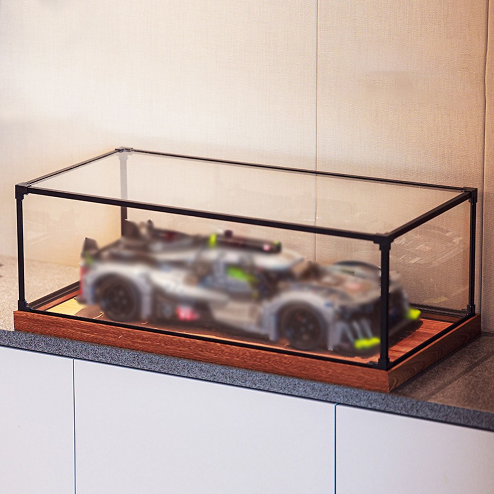16'' Acrylic Box Display Case Stand Transparent DustProof for Toys Car Model