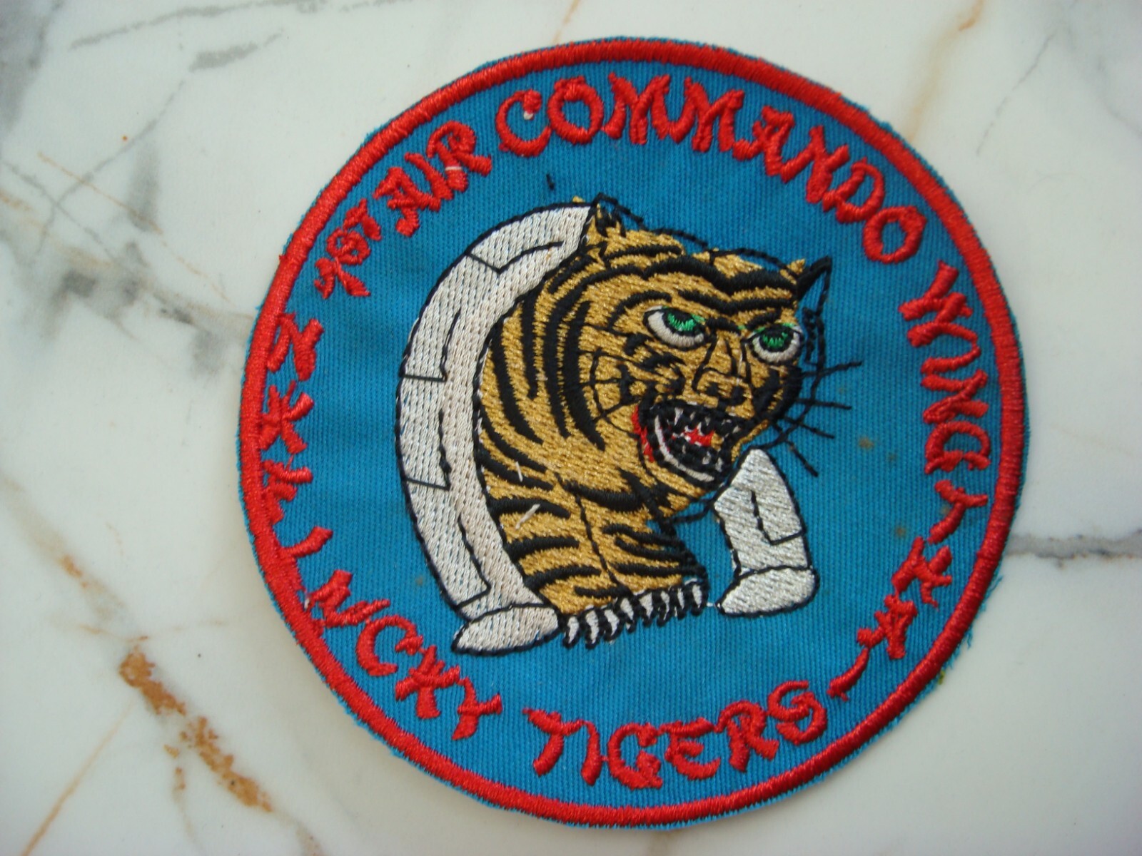 US 1st AIR COMMANDO AT NAKHON PHANOM THAILAND LUCKY TIGERS  WAR PATCH