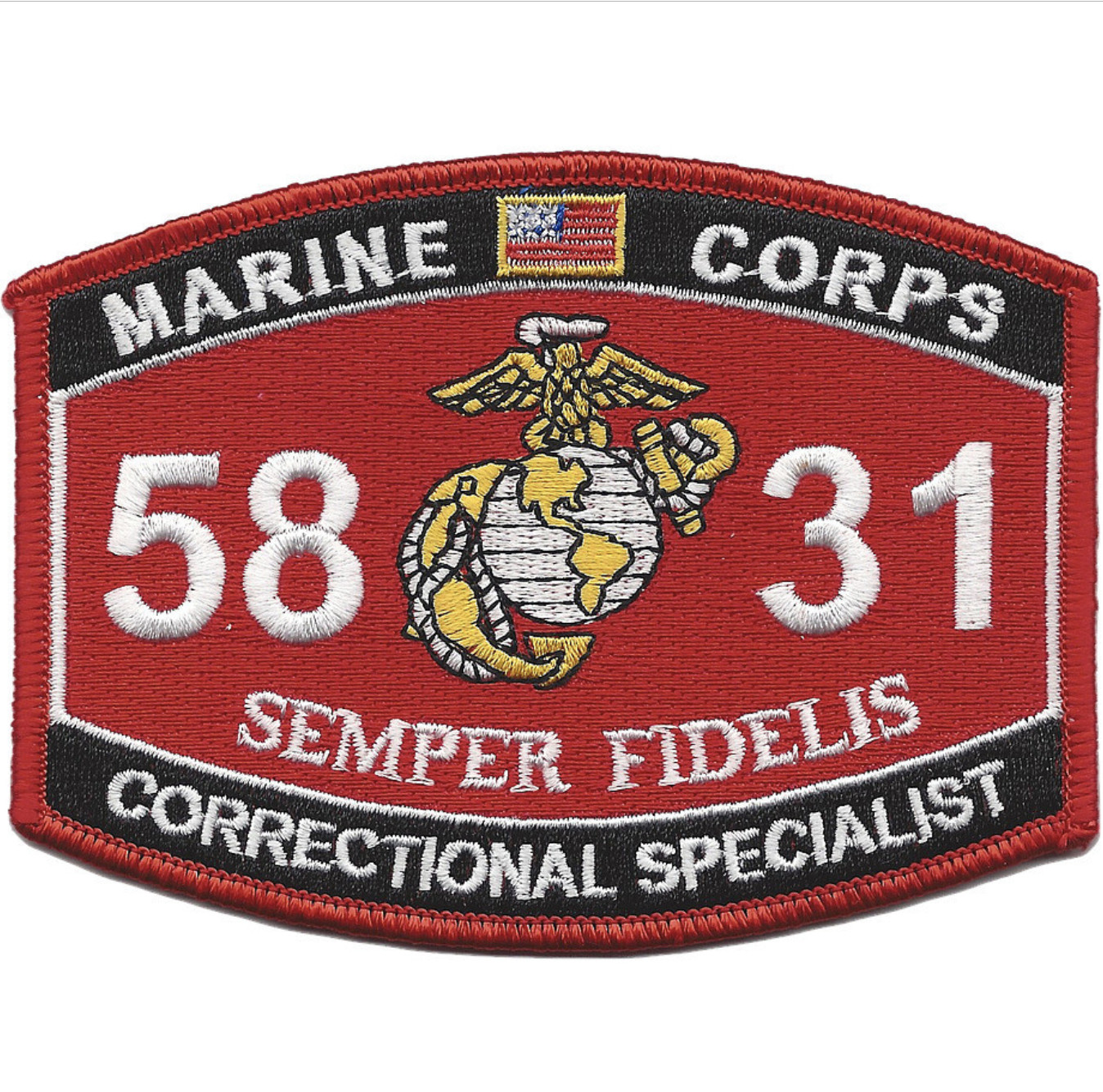 4.5" Marine Corps MOS 5831 Correctional Specialist EGA Embroidered Patch