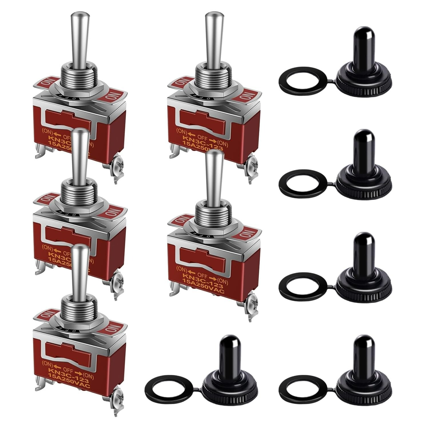 "Momentary Toggle Switch, Waterproof 3 Way Toggle Switch (ON)-Off-(ON) 30A 12V..
