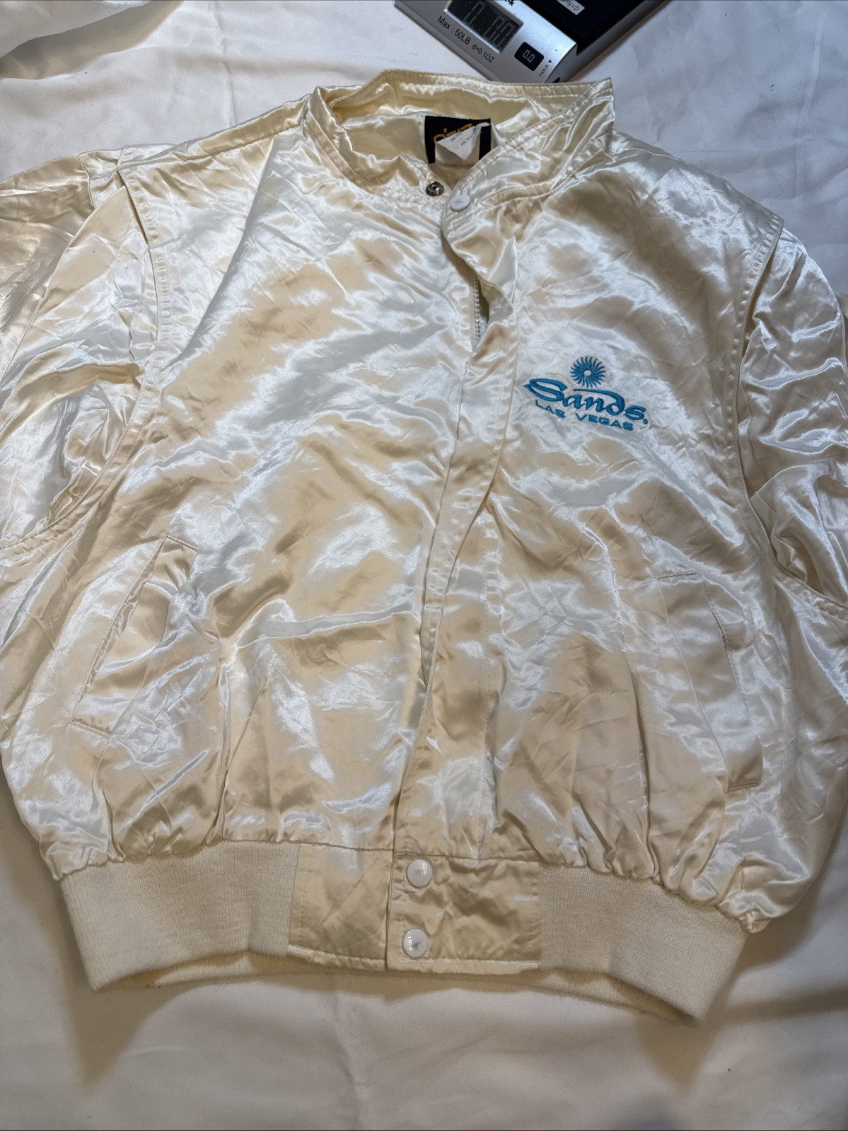 Rare Vintage Satin Jacket From The Sands Hotel And Casino Circa 1970s