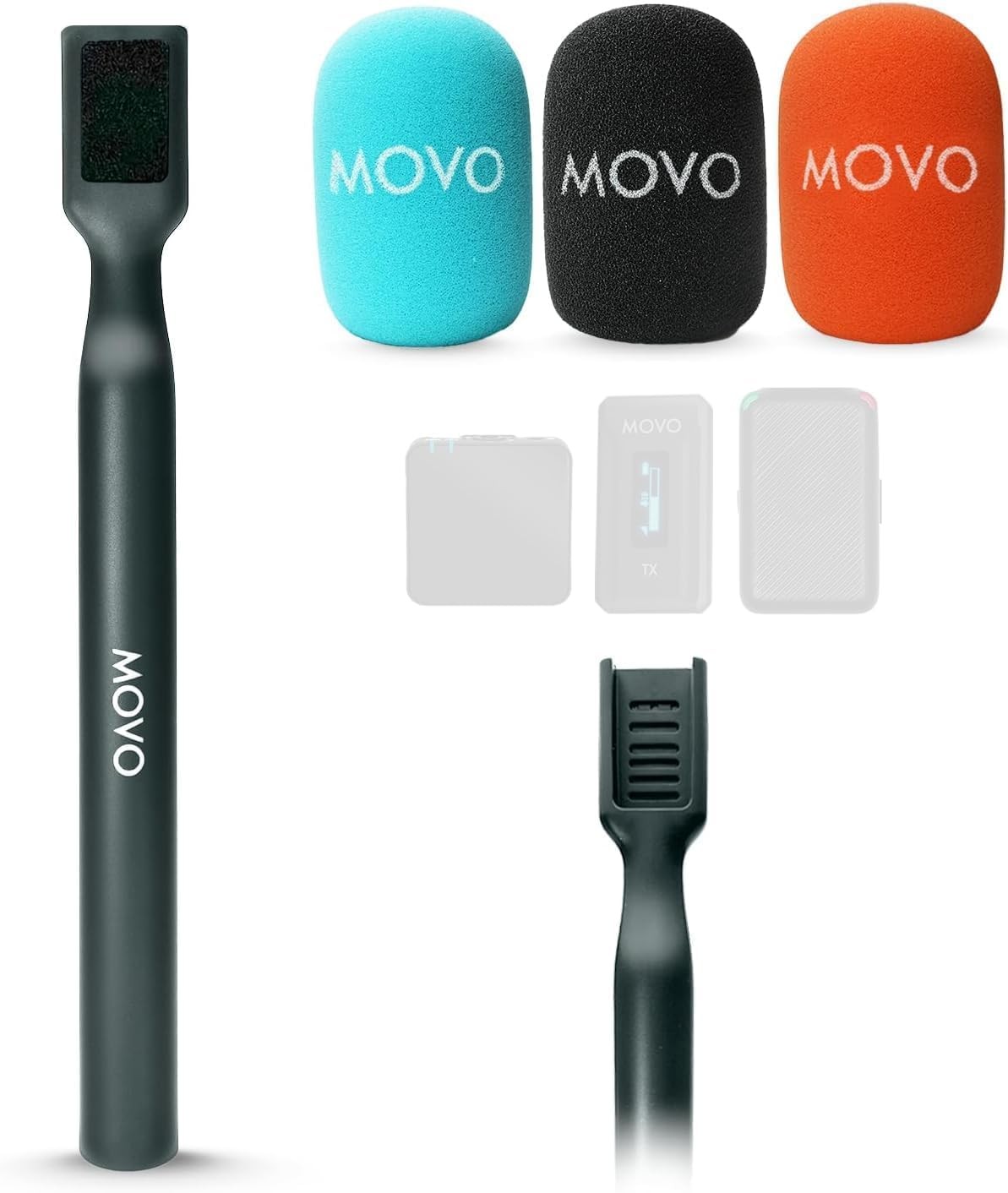 Movo WMX-HM Mic Handle for DJI Mic, Rode Wireless GO, Hollyland Lark, and More -