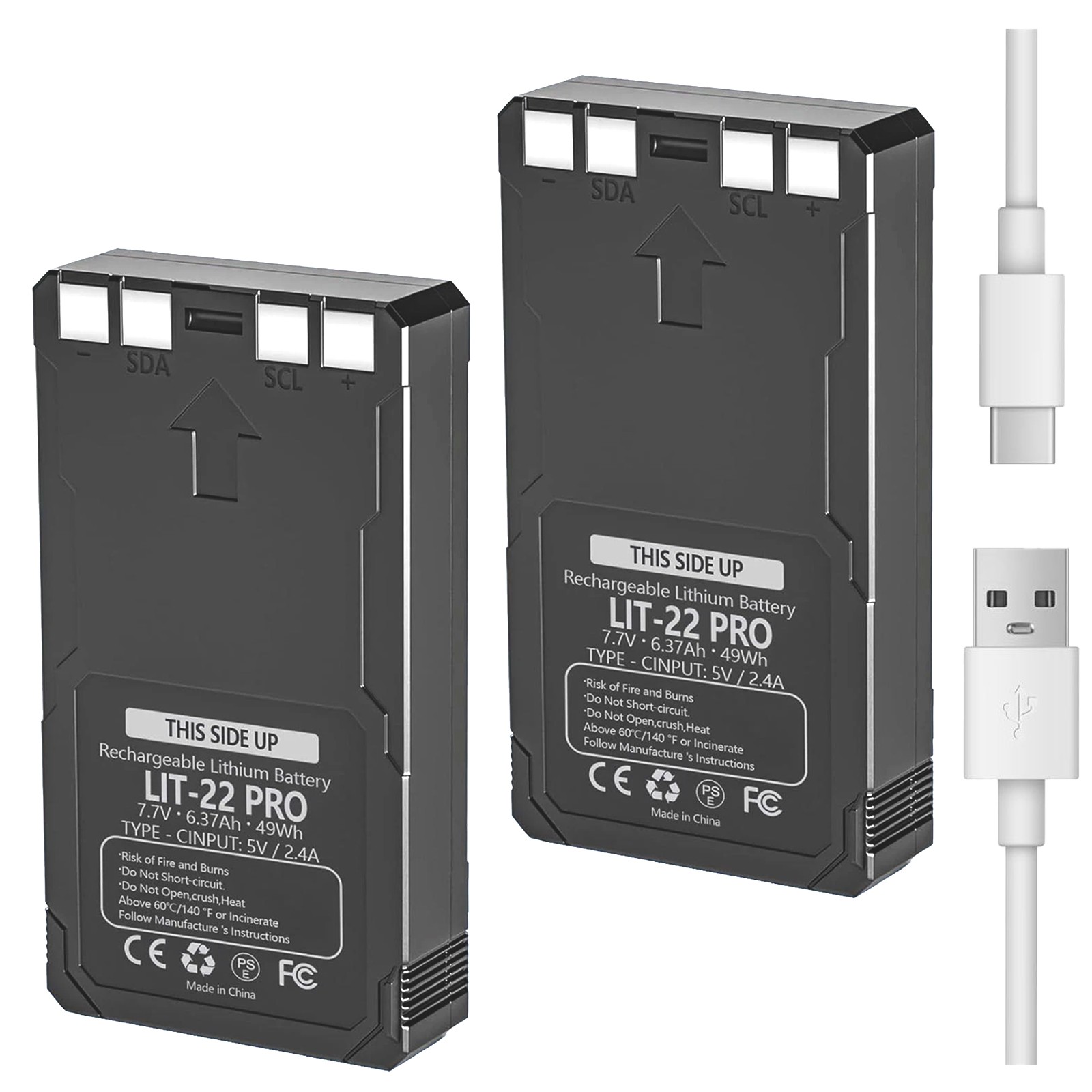 2-Pack Trail Camera Rechargeable LIT-22 Battery Compatible For Flex-M Flex G-36