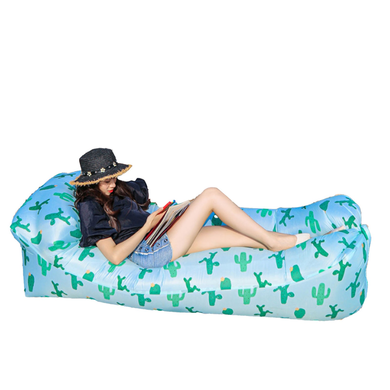 Portable Foldable Inflatable Lounger Air Sofa For Outdoor Camping Music Festival