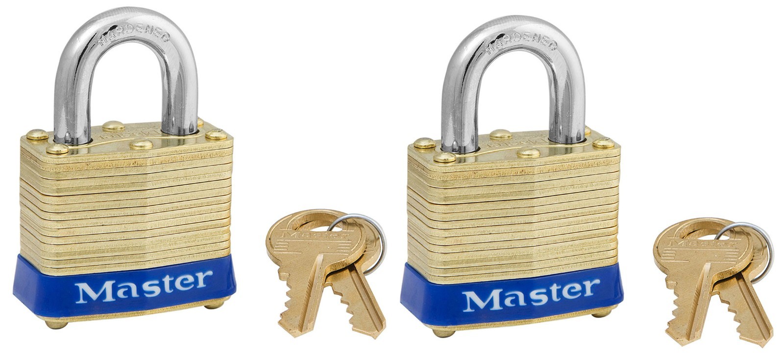 new Master Lock 4KA 3202 Brass Set of 2 Keyed Alike