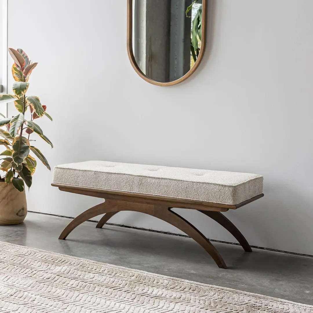 Austin Bench - Buff Performance Fabric Ottoman
