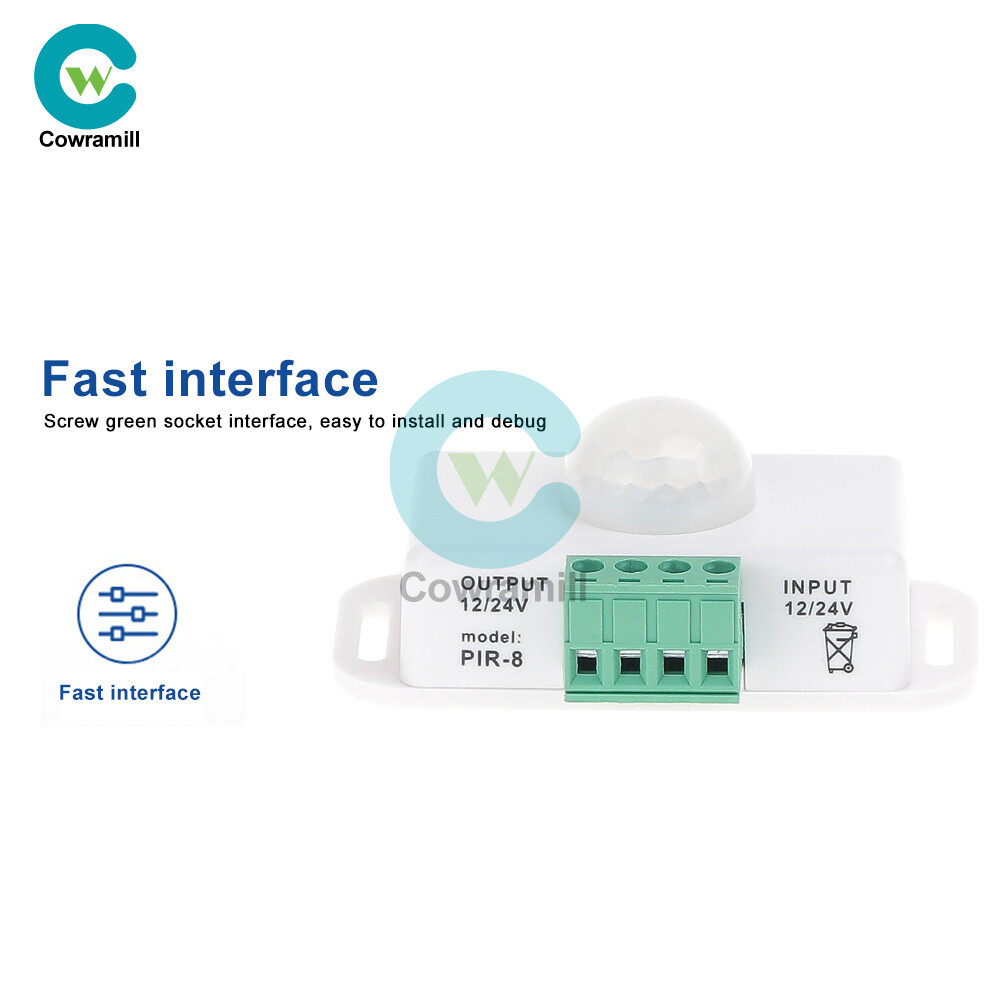 DC 12V-24V 8A/6A Automatic Adjustable Infrared PIR Motion Sensor Switch Module