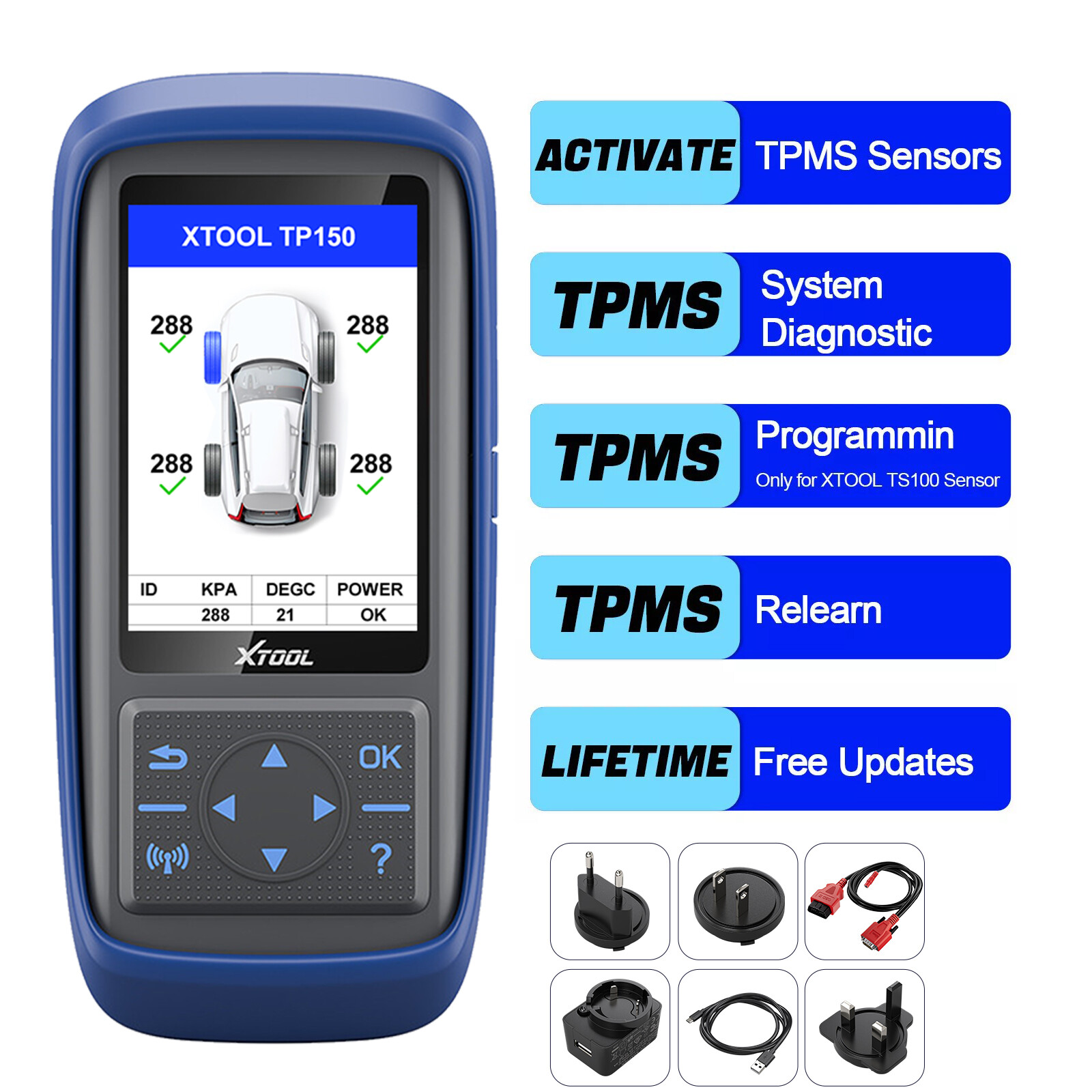 XTOOL NEW TP150 TPMS Programming Tool Universal TPMS Relearn/Reset/Activate 2025