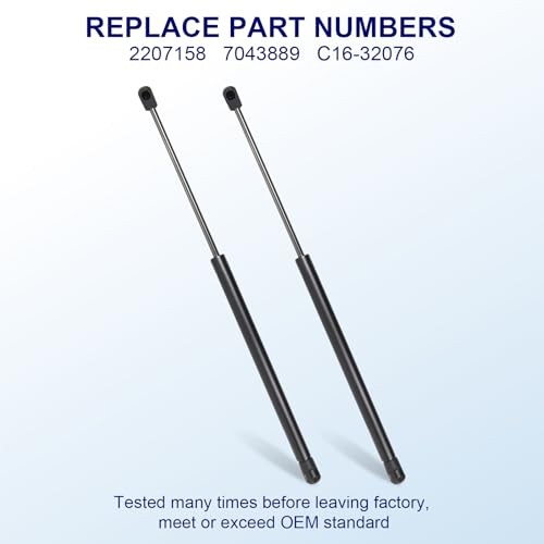 2PCS 7043889 Front Window Lift Support Gas Shock Strut, Compatible with 2013