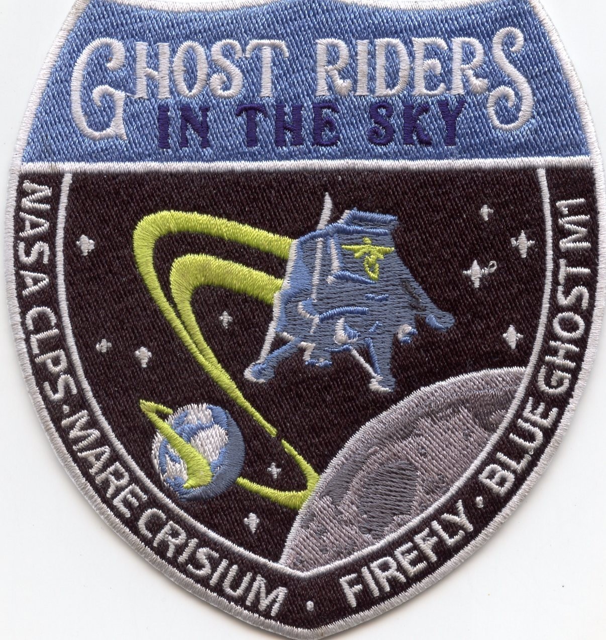 NASA Patch: GHOST RIDERS IN THE SKY  4-1/8" x 4-3/8"