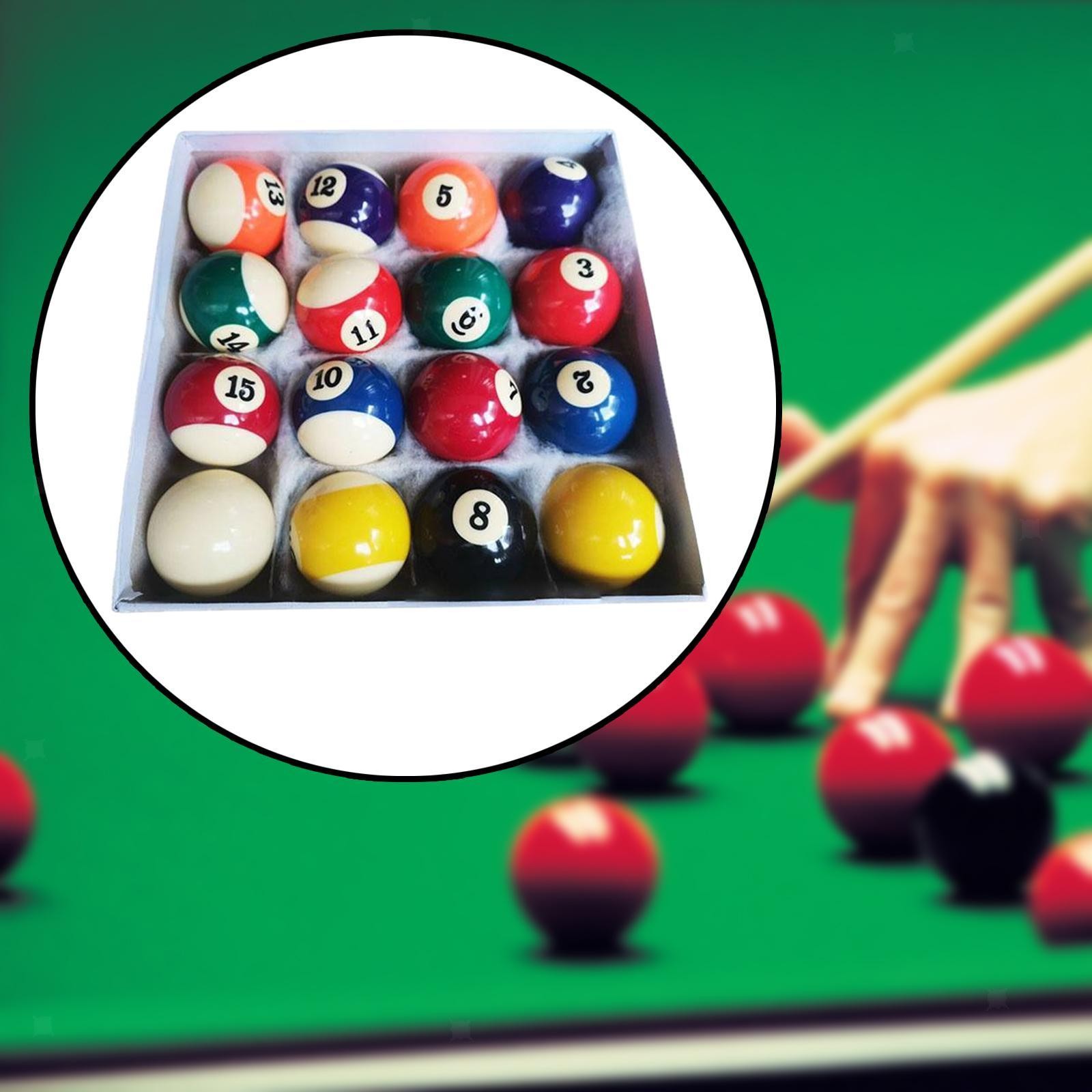 16x Billiard Balls Pool Balls Set Complete 16 Balls for Pool
