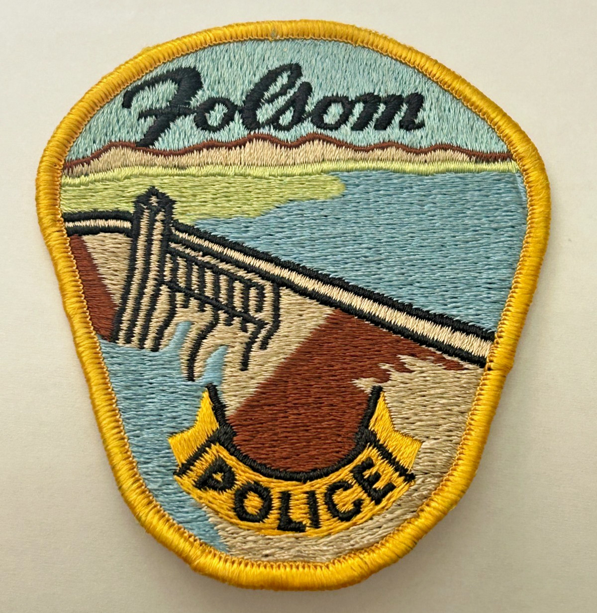 Vintage Folsom California Police Patch Unused
