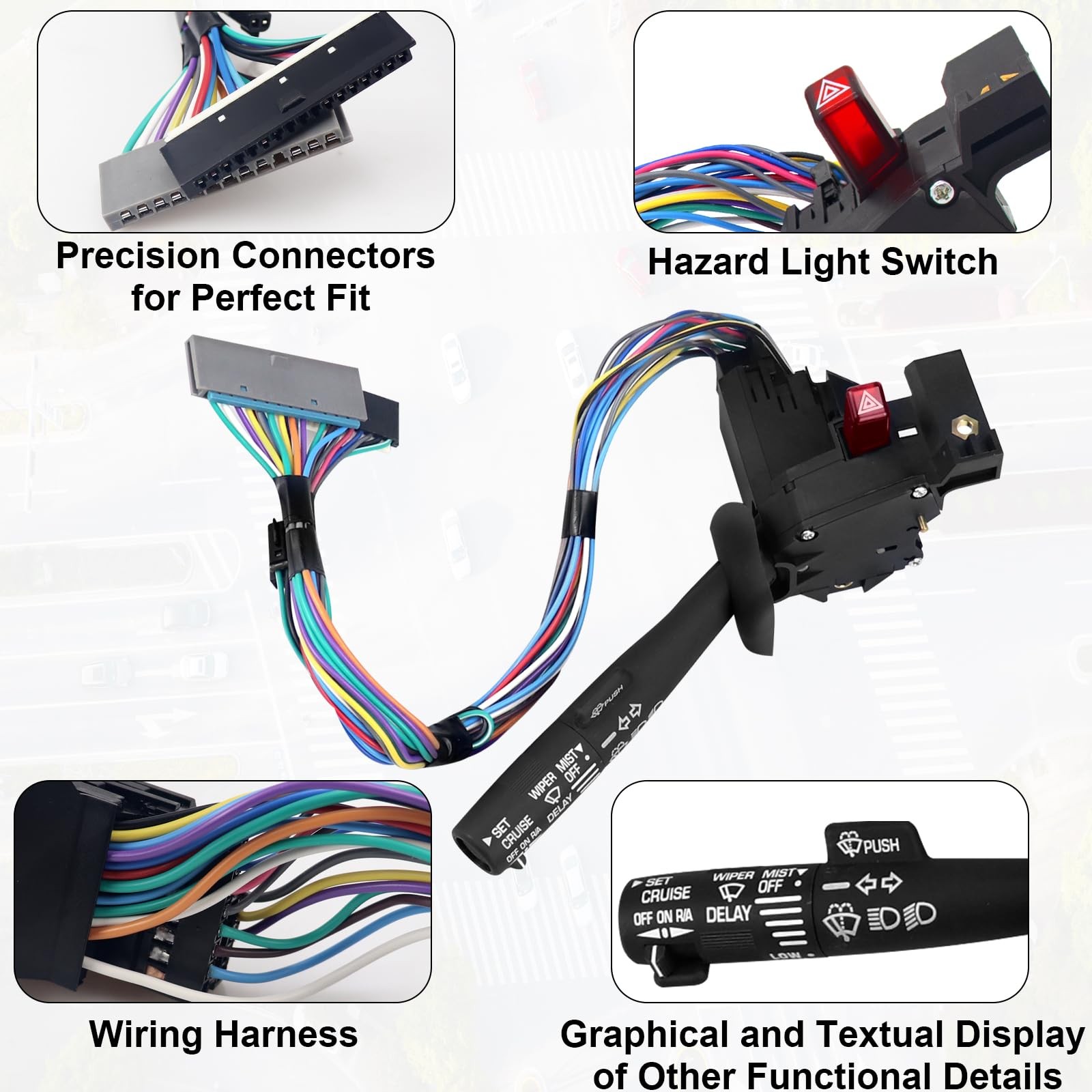 Multi-Function Combination Turn Signal Switch Wiper Hazard Cruise As picture