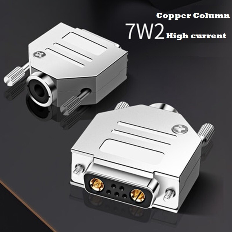 Industrial DB7W2 plug high current 7/2core butt joint 5+2connector DB9 interface