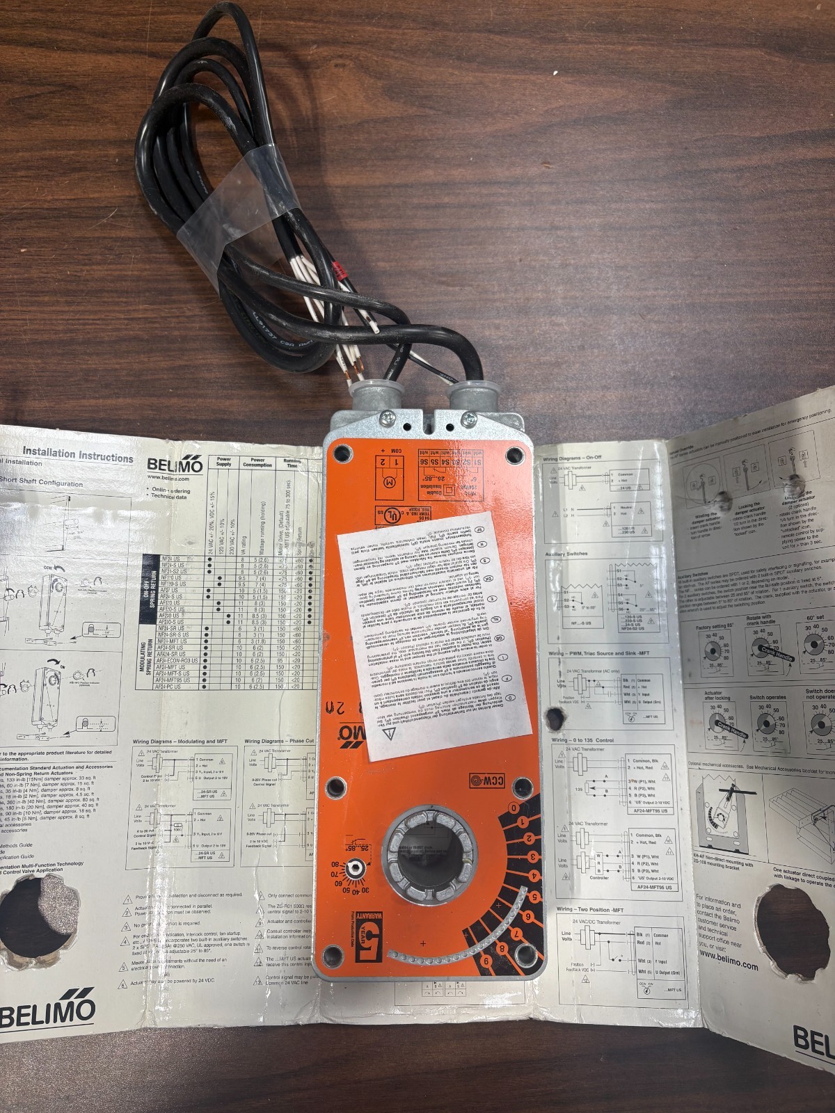 Belimo - HVAC Damper Actuator, On-off, Spring Return Fail-Safe, 24 V (AF24-S US)