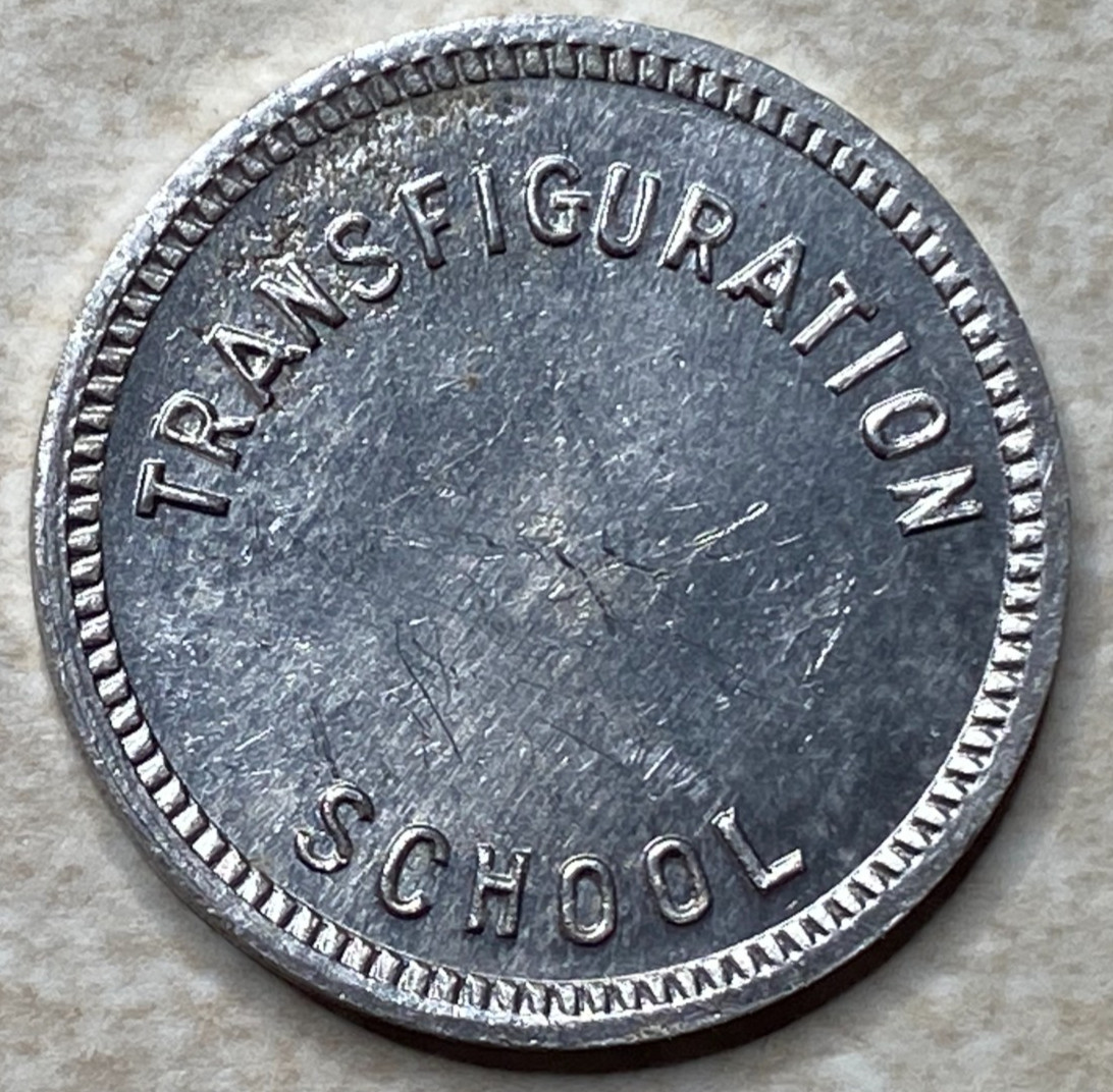 T9147 Transfiguration School, Los Angeles, CA  Anillo Restrike Arcade Token