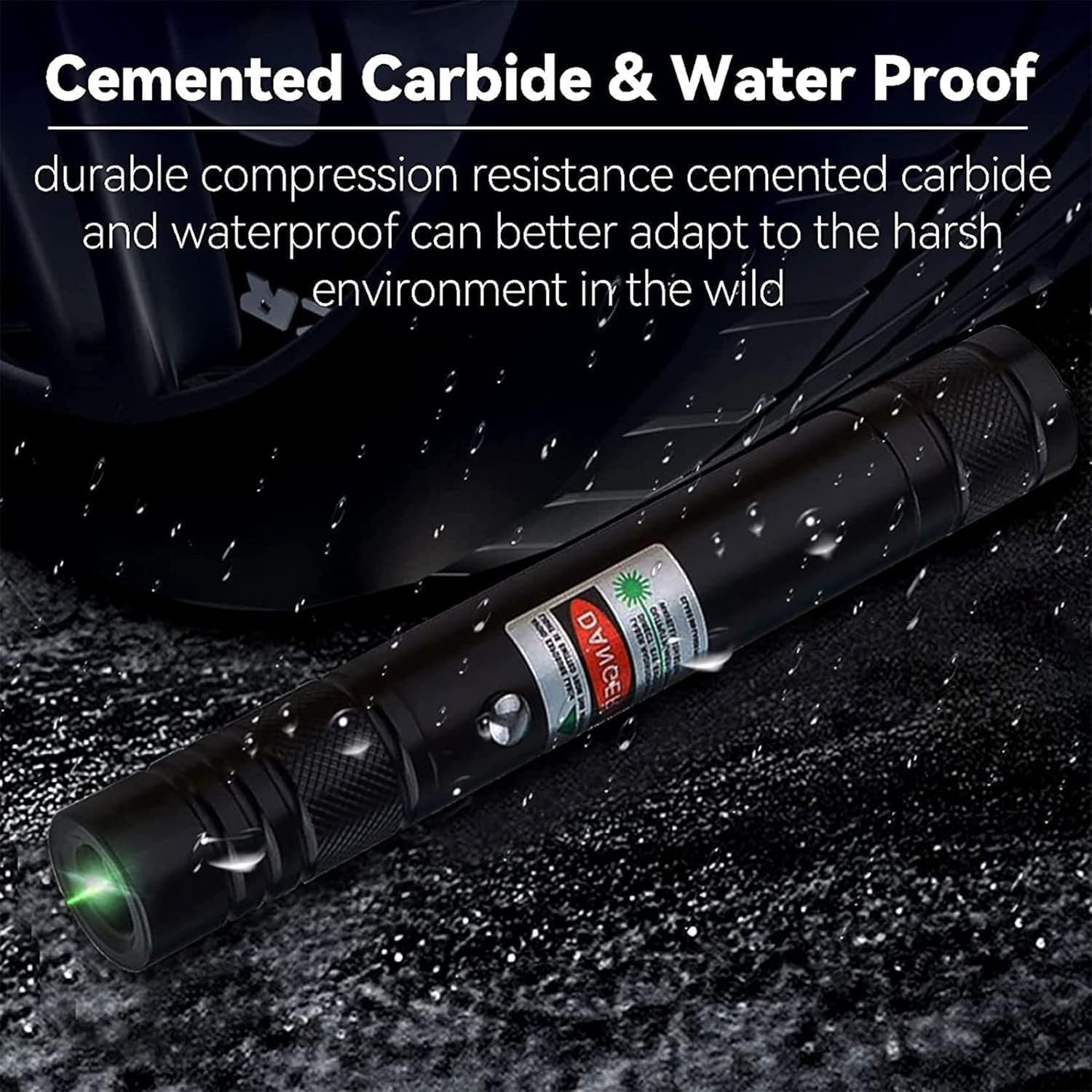 High Power Tactical Green Laser Pointer with Adjustable Focus & USB Recharge