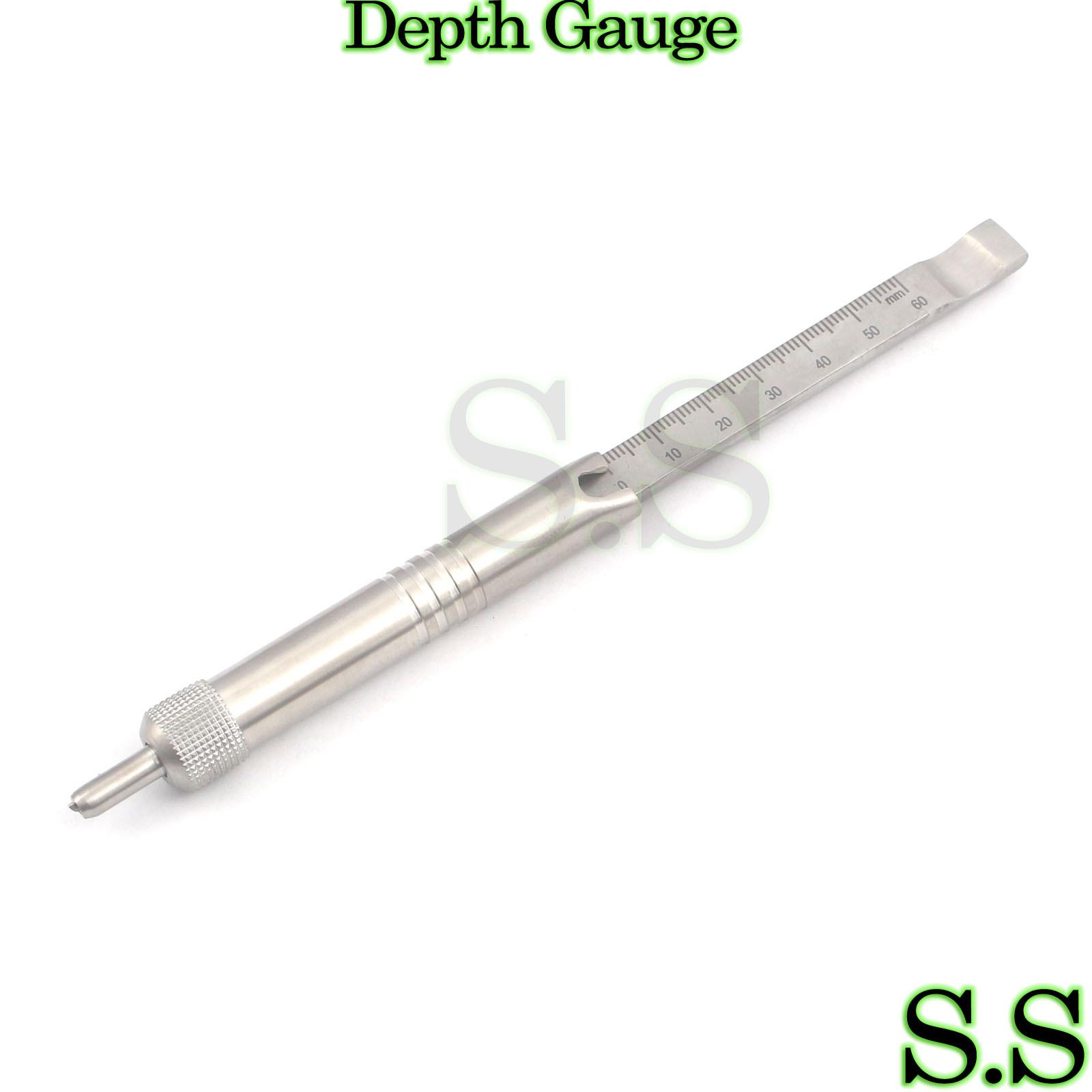 Depth Gauge 0mm to 60mm Surgical orthopedic Instruments