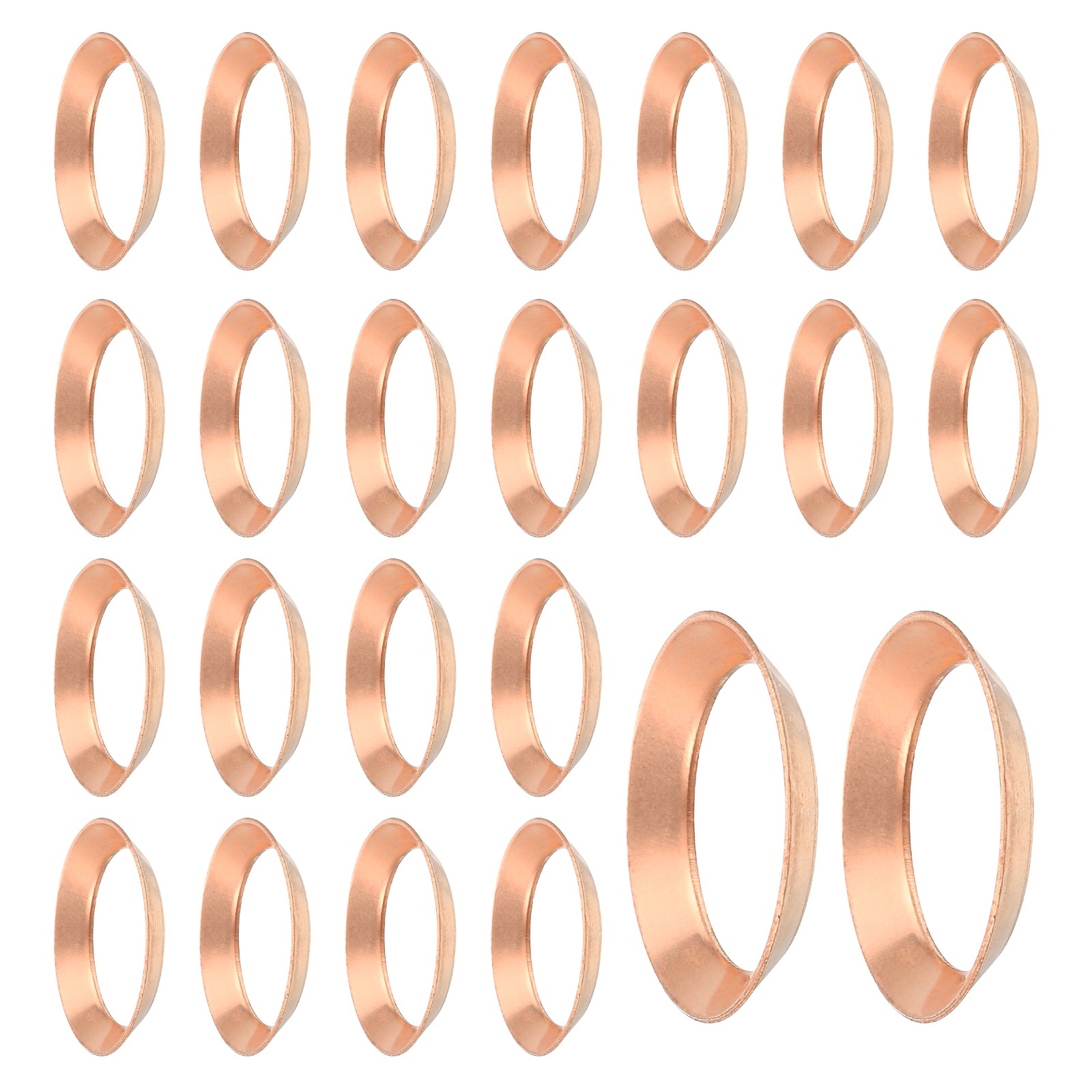24PCS Copper Flare Gasket, 3/4" Tube Size, Suitable for 19.05mm Copper Pipe