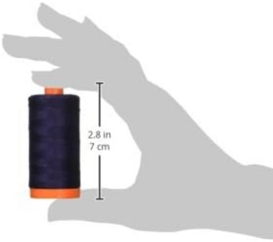 A1050-2785 Solid 50wt 1422yds Very Dark Navy Mako Cotton Thread