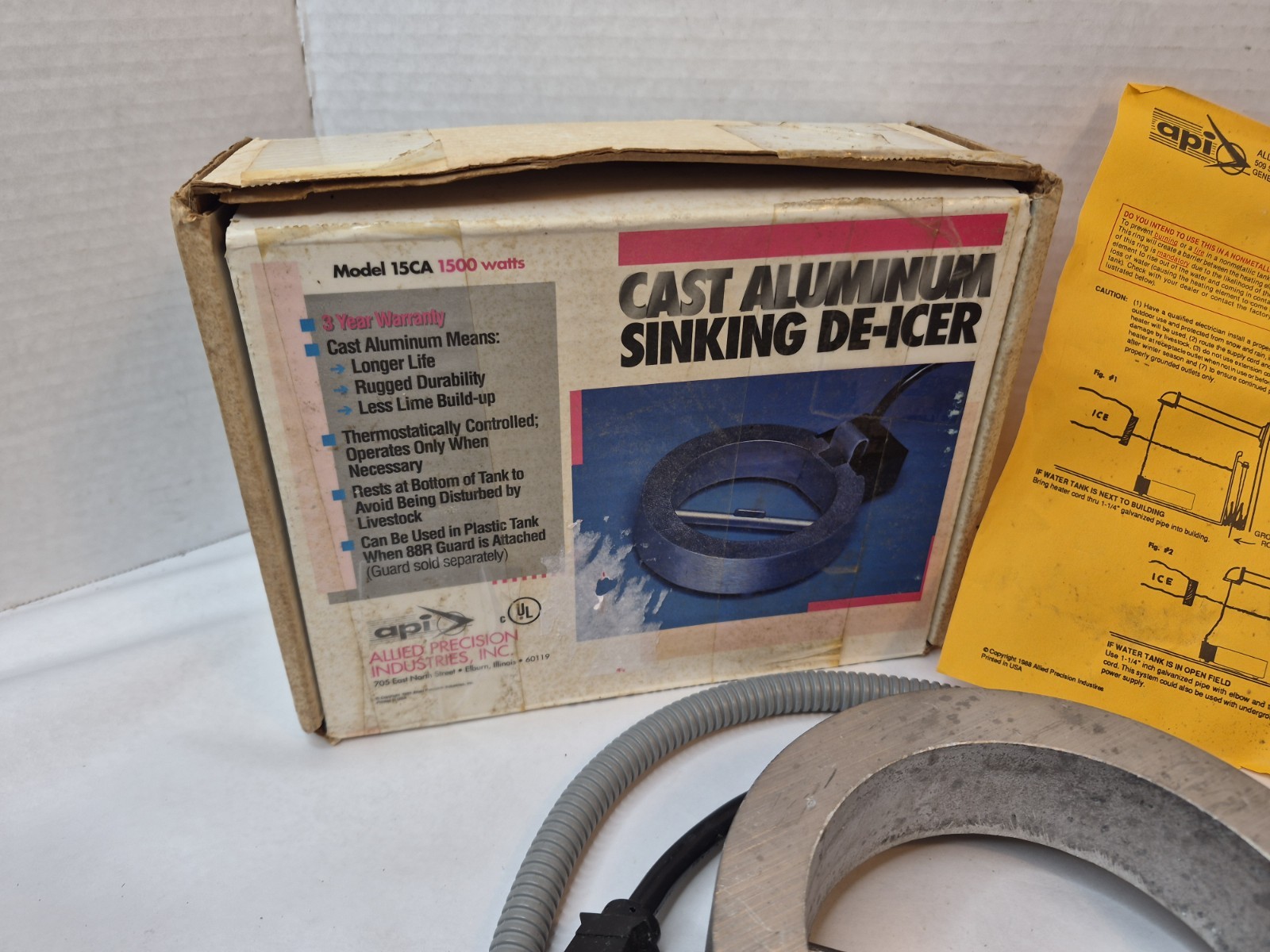 API Cast Aluminum Sinking De-icer Water Tank Heater