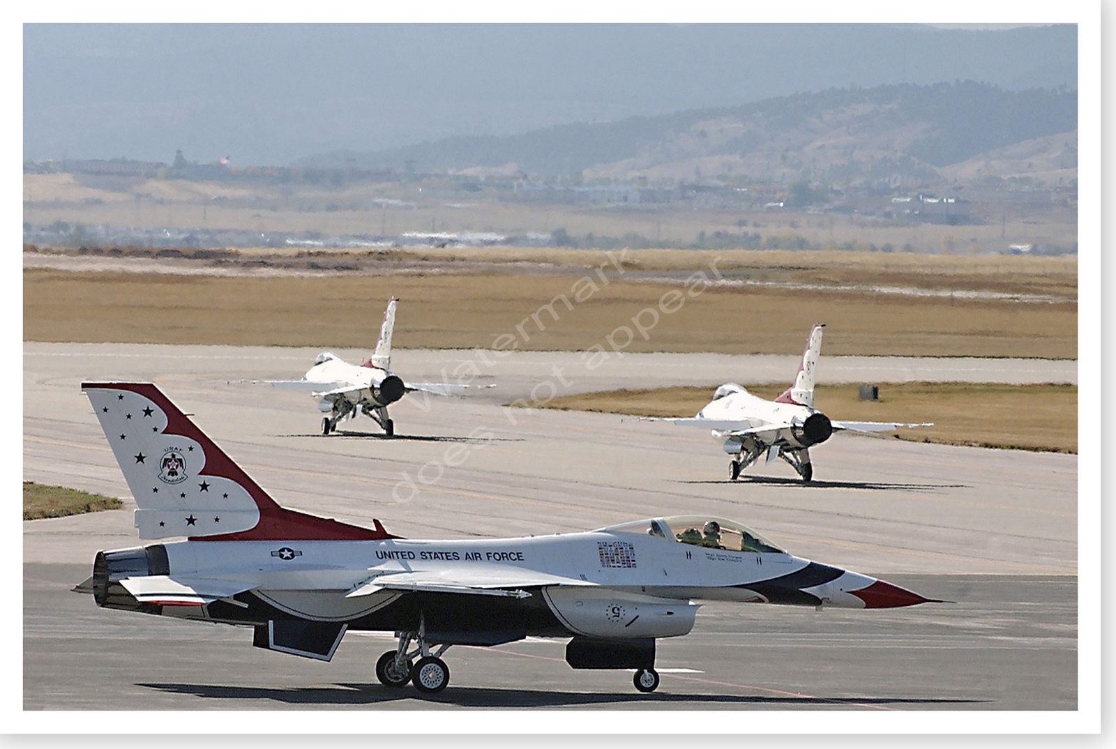 USAF Air Force Thunderbirds Taxi Down Runway At Ellsworth AFB 8 x 12 Photo